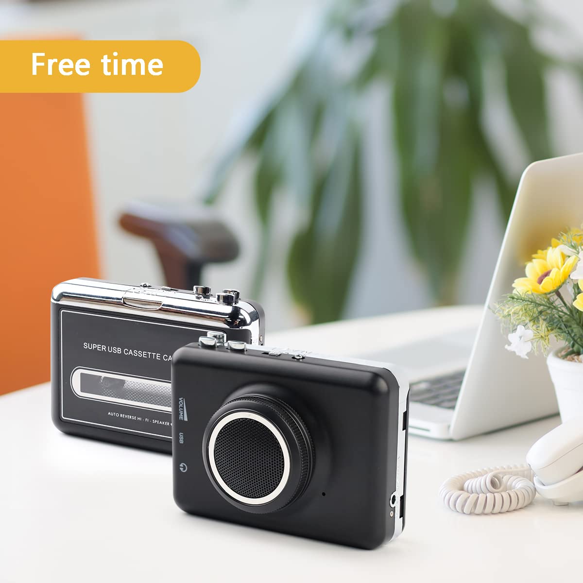 Clear Stereo &Auto Reverse Cassette Player With Detachable External Speaker Portable Cassette To Mp3 Digital Converter  Convert