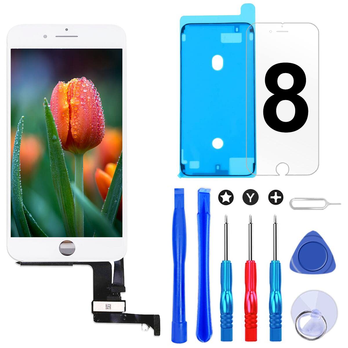 Brinonac Screen Replacement For Iphone 8/Se 2020 4.7 Inch Lcd Digitizer Touch Screen Lcd Replacement Screen Frame Assembly Full