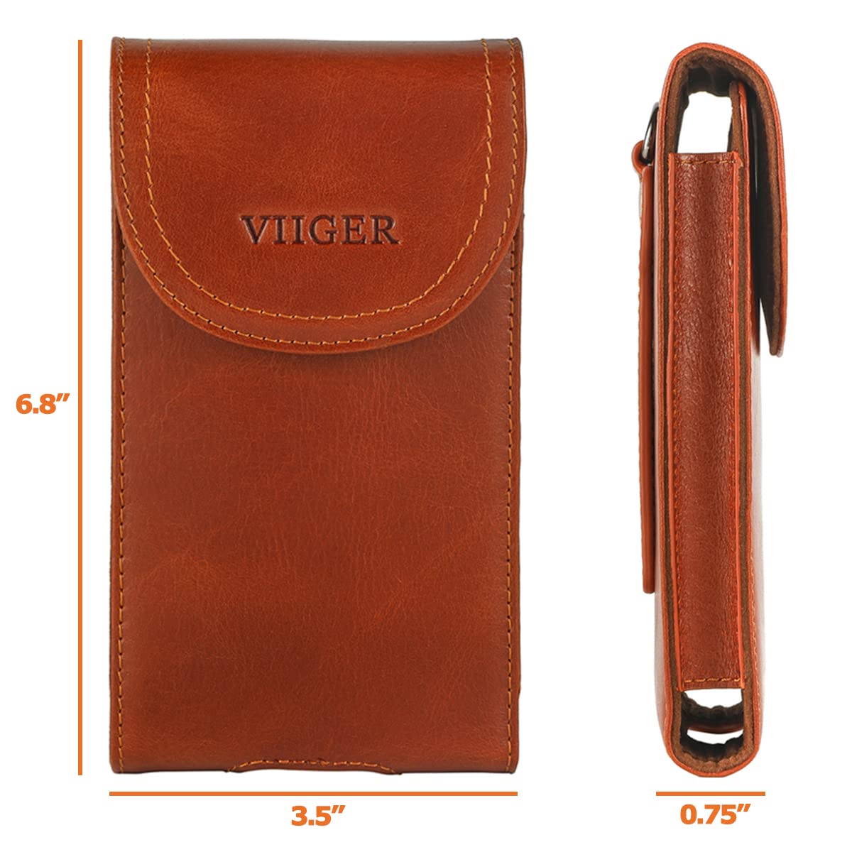 Leather Cell Phone Belt Holster For Iphone 15 Pro Max Iphone 16 Pro Iphone 14 Samsung Galaxy S24 A15 5G Flip Cell Phone Case For
