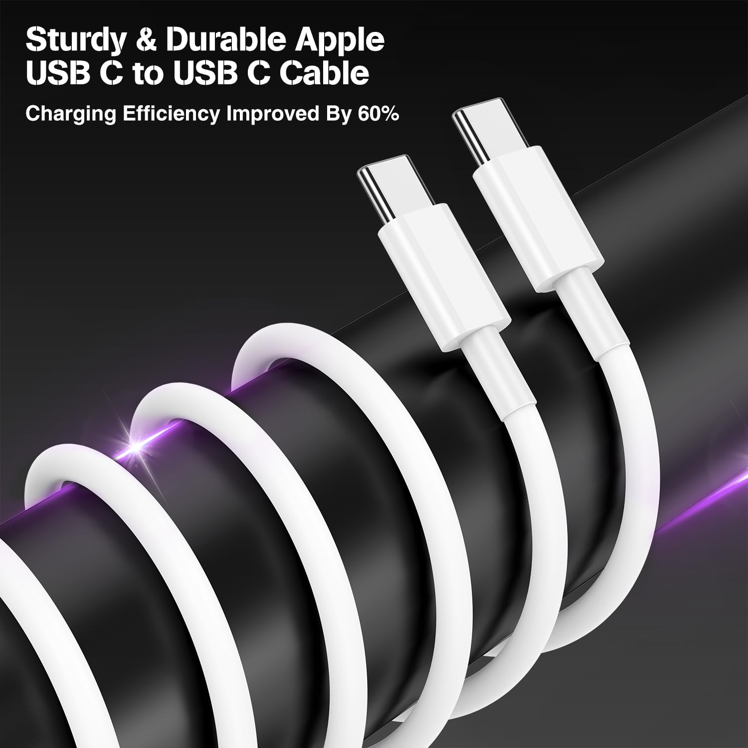 For Iphone 16 15 Pro Max Car Charger Fast Charging, 40W Dual Port Usb C Car Charger With 2Pack Usb C Cable 6Ft,Type C Car Adapte