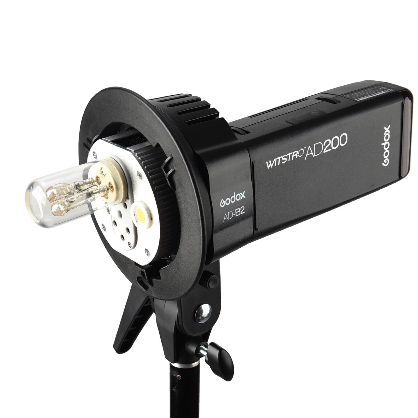 Godox Ad B2 Flash Bracket For Ad200 Ad200Pro Dual Power Twin Head Bowens Mount To Install 2 Godox Ad200 Ad200Pro Pocket Flashes Or Flashpoint Evolv 200 Speedlight To Achieve 400W Power Output