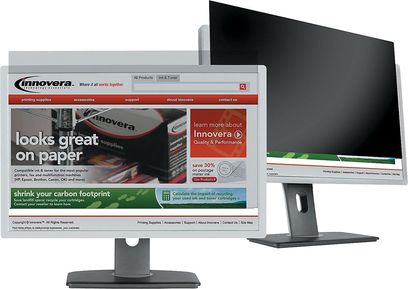 Innovera Ivrblf190W 16:10 Aspect Ratio Blackout Privacy Filter For 19 In. Widescreen Flat Panel Monitor