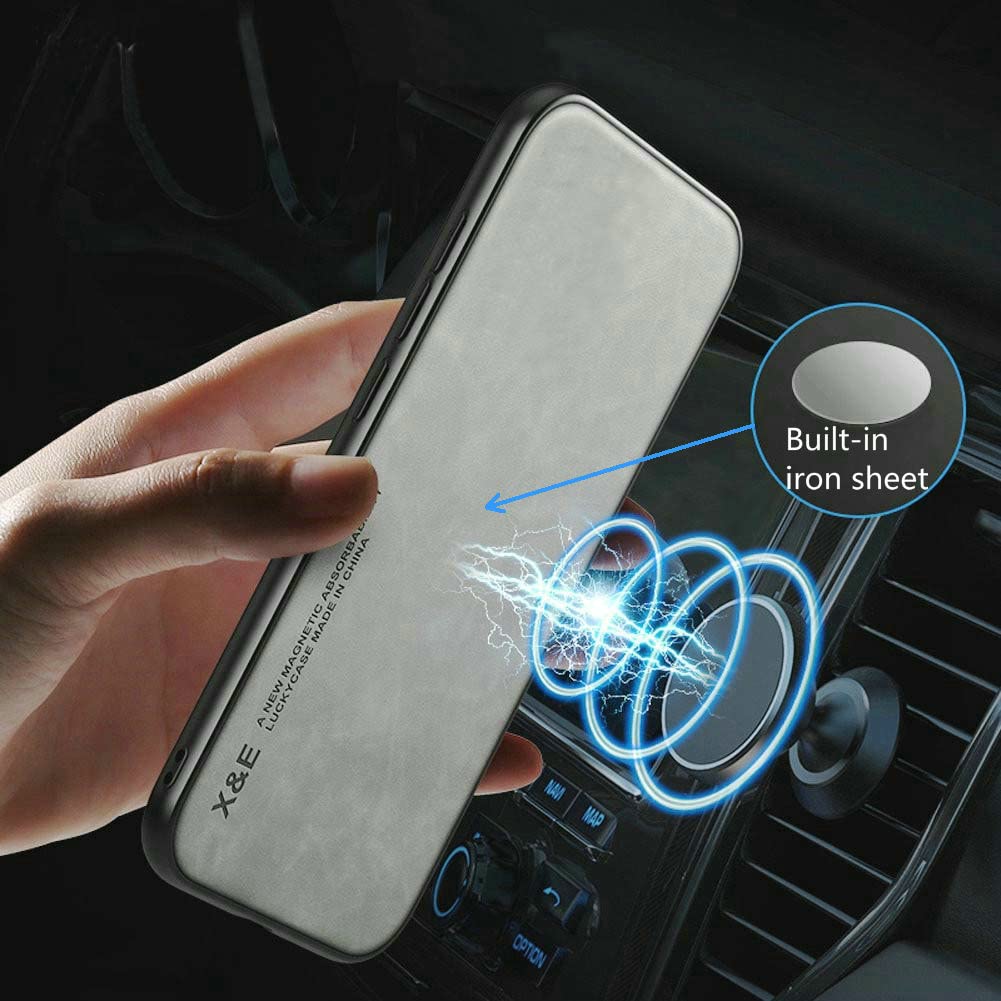 Kepuch Silklike Case For Samsung Galaxy Note 10+   Cover Bumper Built In Metal Plate For Samsung Galaxy Note 10+   Gray
