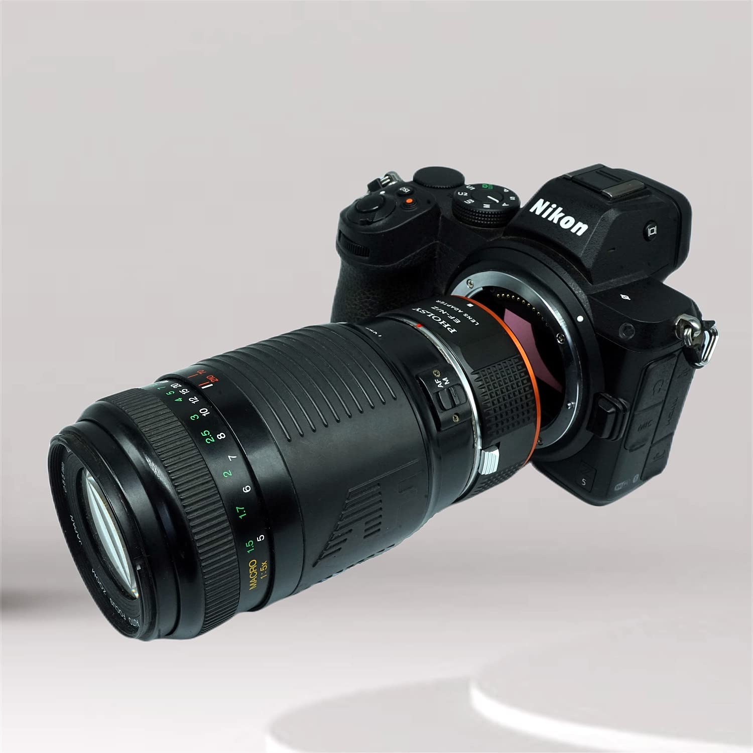 Pholsy Lens Mount Adapter Manual Focus For Canon Eos Ef Mount Lens To Nikon Z Mount Camera Body Compatible With Nikon Z Fc, Z30,