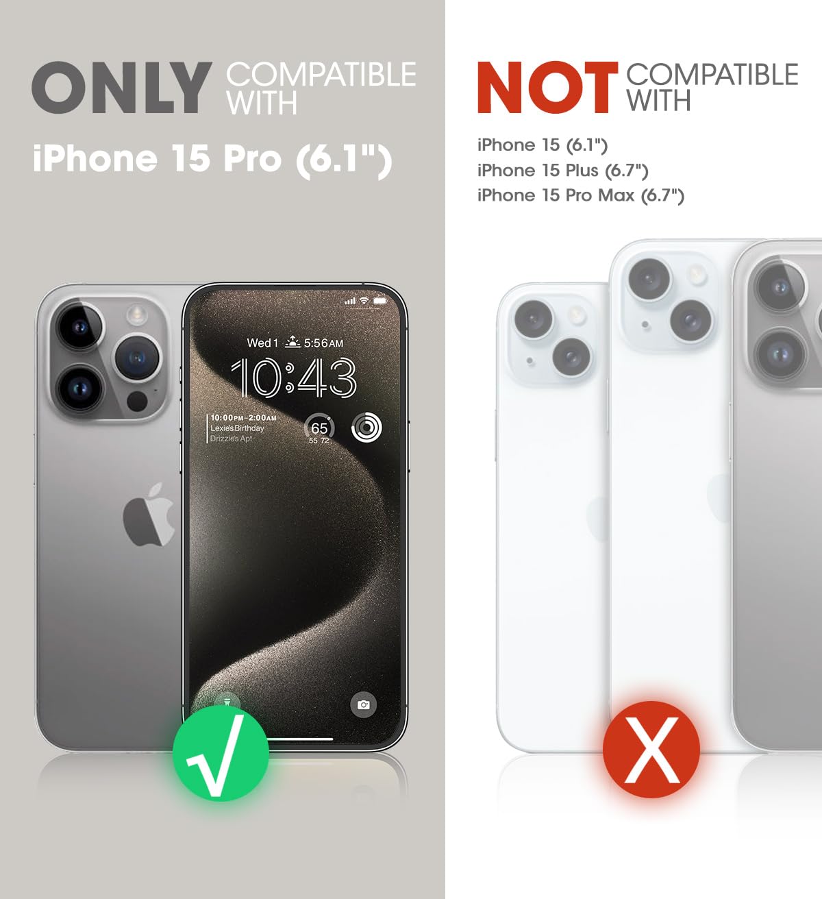 Supcase Ub Mag Xt For Iphone 15 Pro Case 6.1'' With Camera Cover, [Compatible With Magsafe] Heavy Duty Rugged Case With Built In