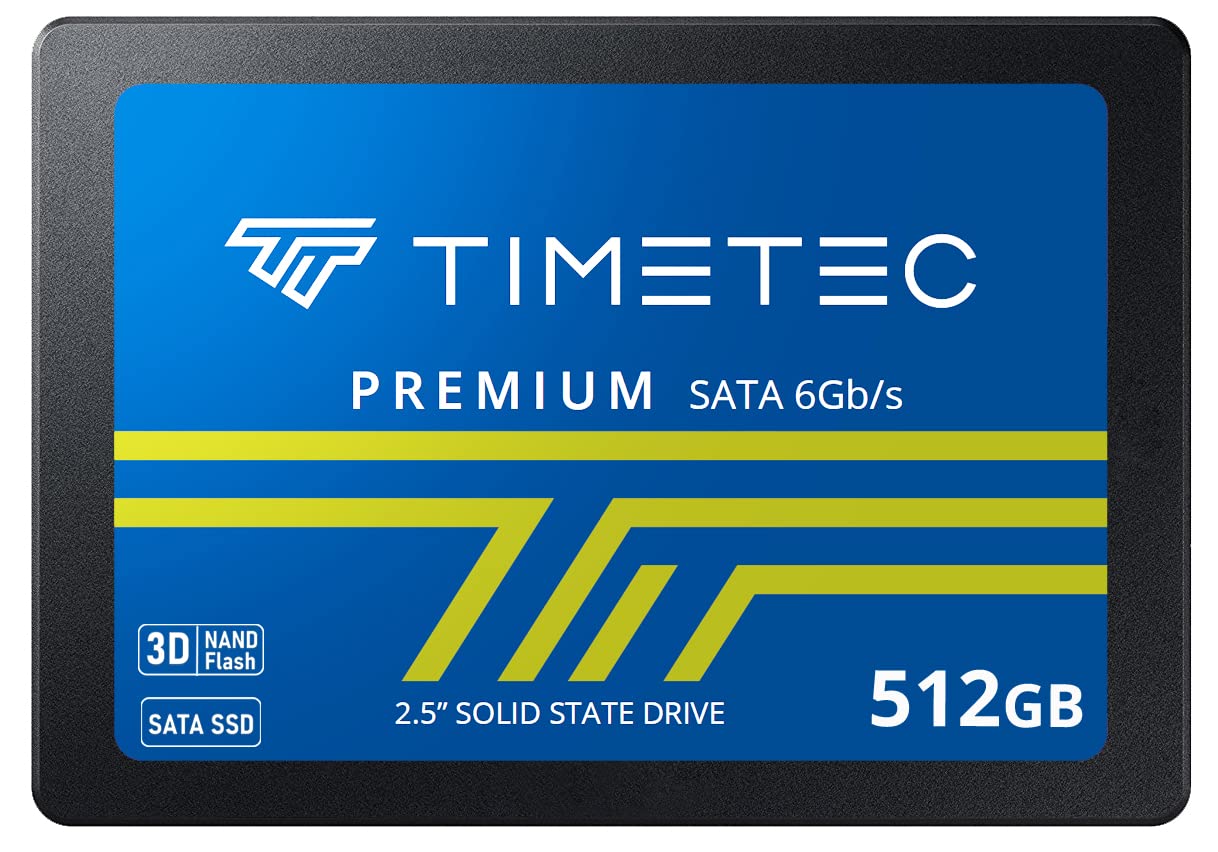 Timetec 512Gb Ssd 3D Nand Qlc Sata Iii 6Gb/S 2.5 Inch 7Mm (0.28') Read Speed Up To 550 Mb/S Slc Cache Performance Boost Internal Solid State Drive For Pc Computer Desktop And Laptop (512Gb)