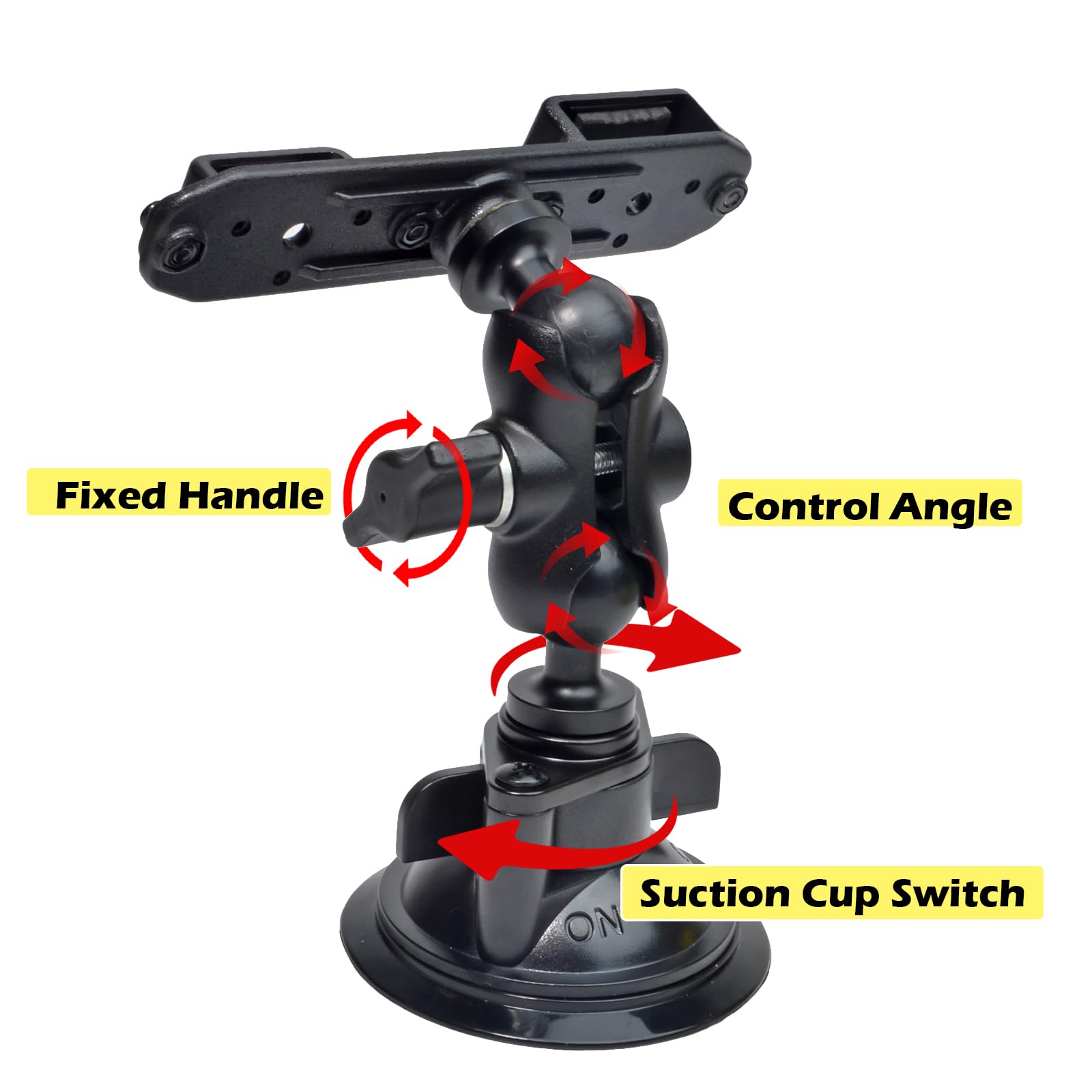 Hyshikra Handheld Radio And Mic Mount, Suction Cup Walkie Talkie Holder Windshield/Dashboard Compatible With Kenwood Baofeng Uv5