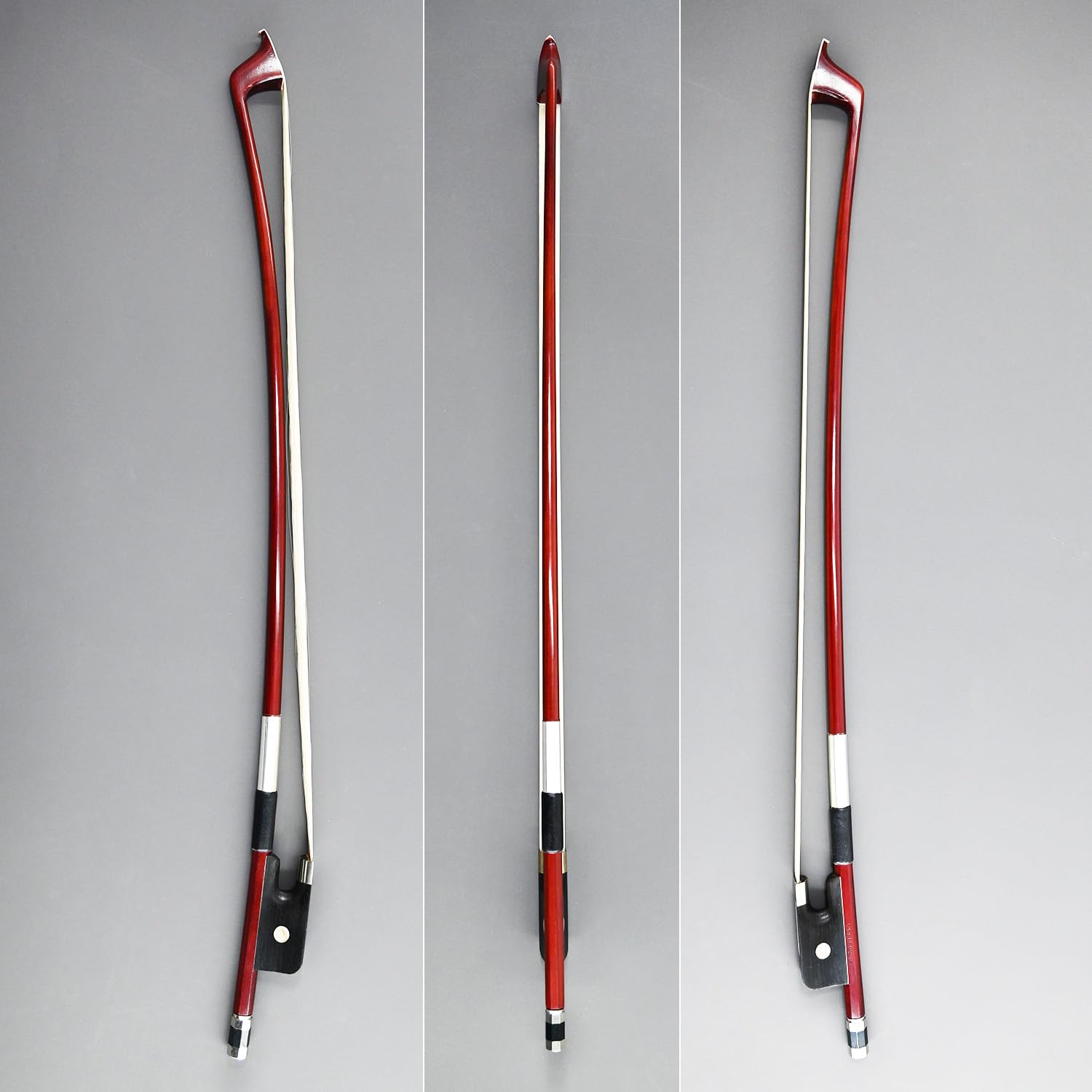 Double Bass Bow 4/4 Full Size French Model Natural Horsehair Vingobow 300Bf 72.5Cm Brazilwood Stick Ebony Frog Well Balanced Swe