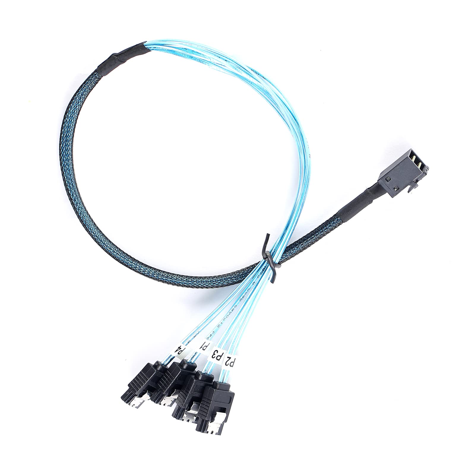 Adcaudx 2Pack Mini Sas To Sata Cable: 0.5M Sff 8643 To Sata Mini Sas Breakout Cable Sff8643 To Sata Mini Sas Hd To Sata Sas To S