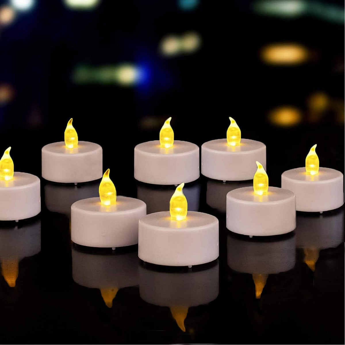 Tappovaly Battery Operated Led Tea Lights:200 Pack Flameless Votive Candles Lamp Realistic And Bright Flickering Long Lasting 20