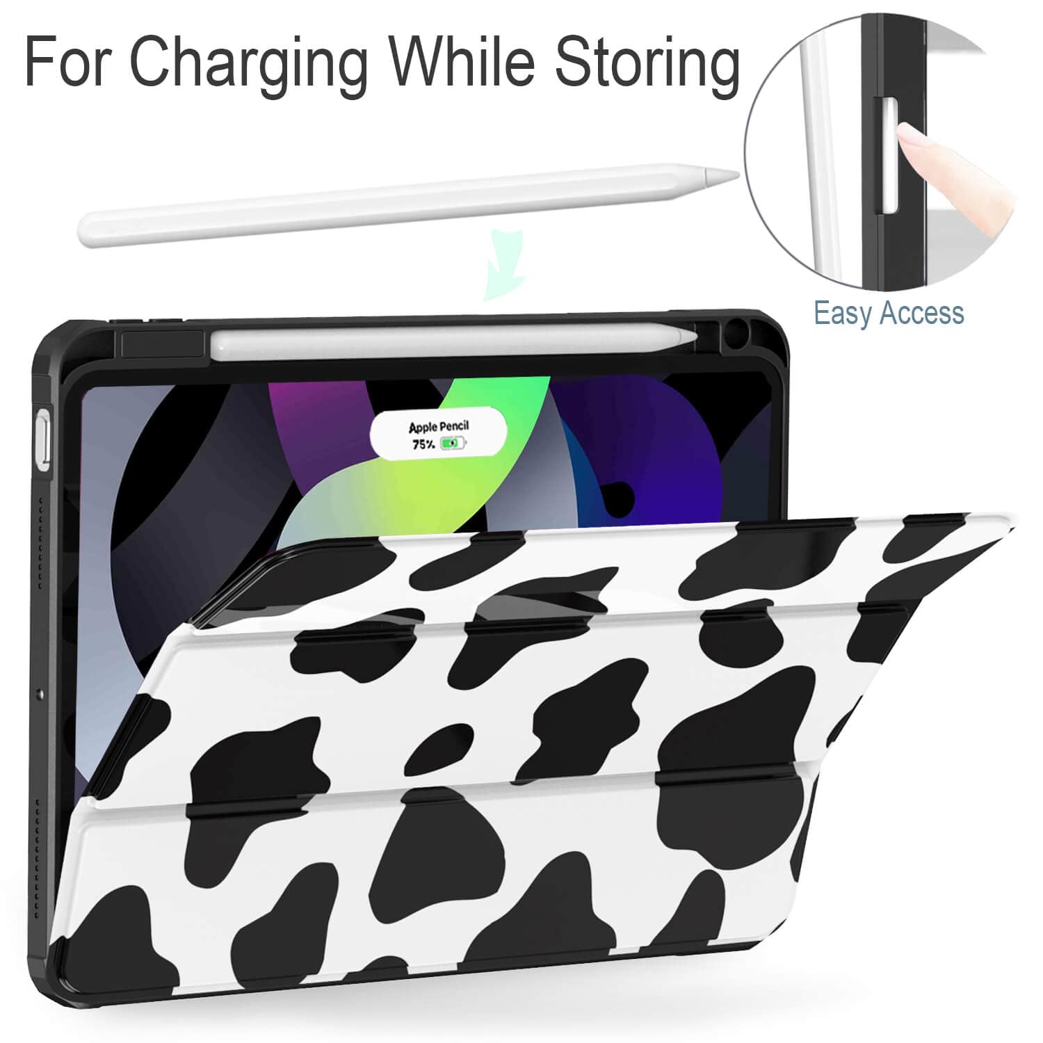 Feams Case For Ipad Air 11 Inch M2 (2024), Ipad Air 5Th Generation Case, Ipad Air 5Th/4Th 10.9 Inch 2022/2020 Case Clear Back Wi