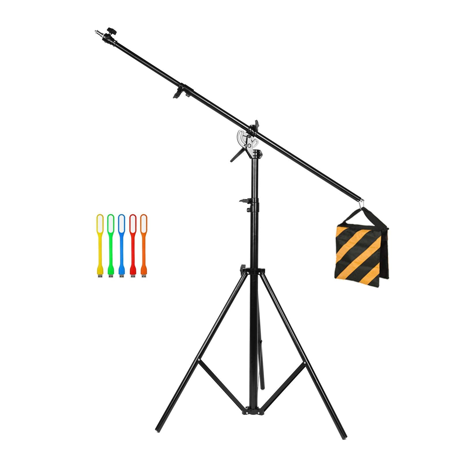 Conxtrue Max 13.2Ft/400Cm Two Way Adjustable Photo Studio Light Stand With 6.2Ft/190Cm Boom Arm And Sandbag, Aluminum Alloy Rota