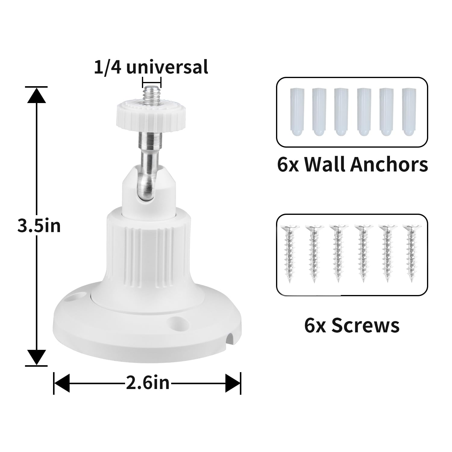 Wall Mount Compatible With Ring Stick Up Cam Wired/Battery And Indoor Cam Hd (1St Gen) Security Camera,360 Degree Adjustable Mou