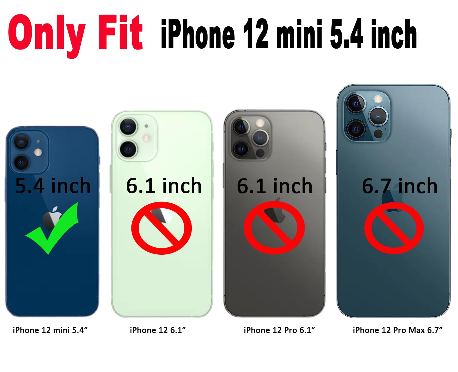 Qokey For Iphone 12 Mini Case 5.4'' Curly Wave Edge Design Transparent Bling Glitter Star Shiny Case Cute Clear Transparent Full