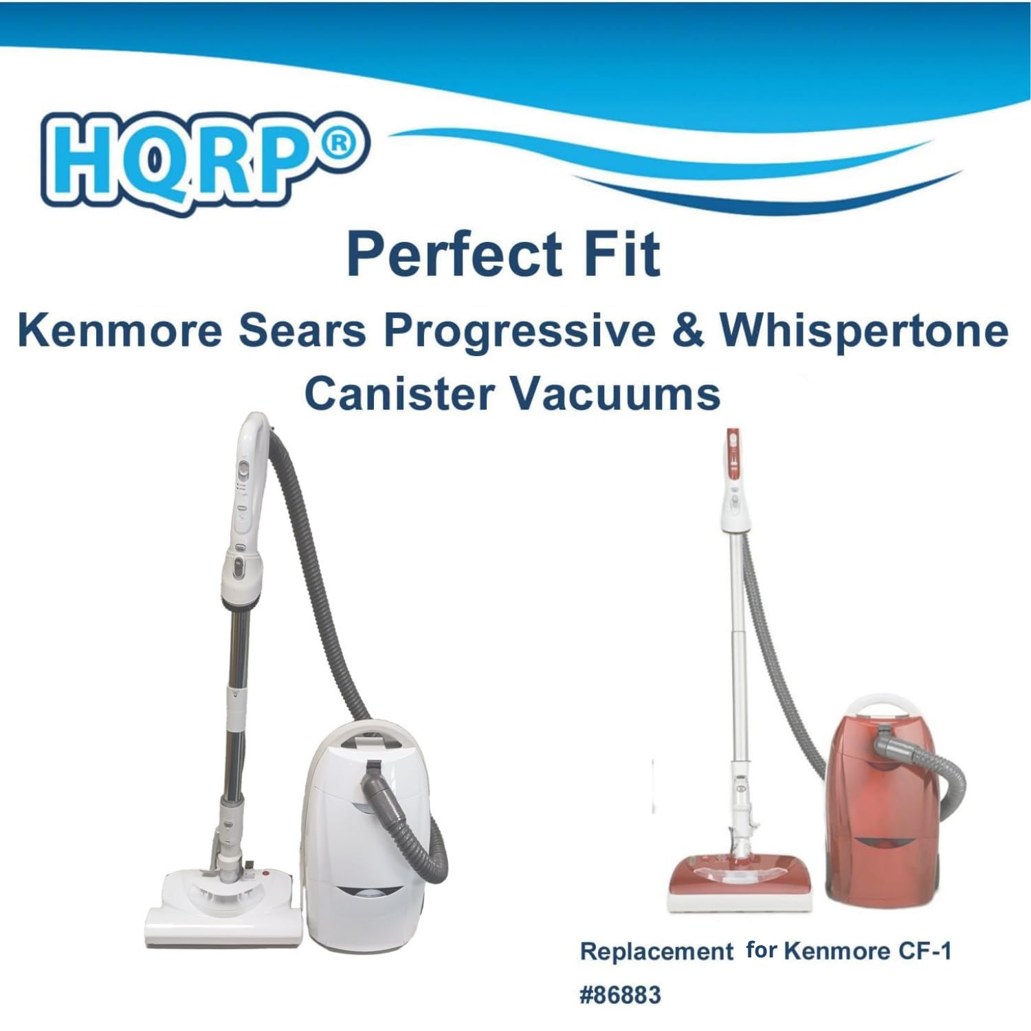 Hqrp 4 Pack Foam Filter Compatible With Kenmore 86883 Fits 116.21714, 21714, 116.21514, 21514, 116.21614, 21614, 116.23613, 2361