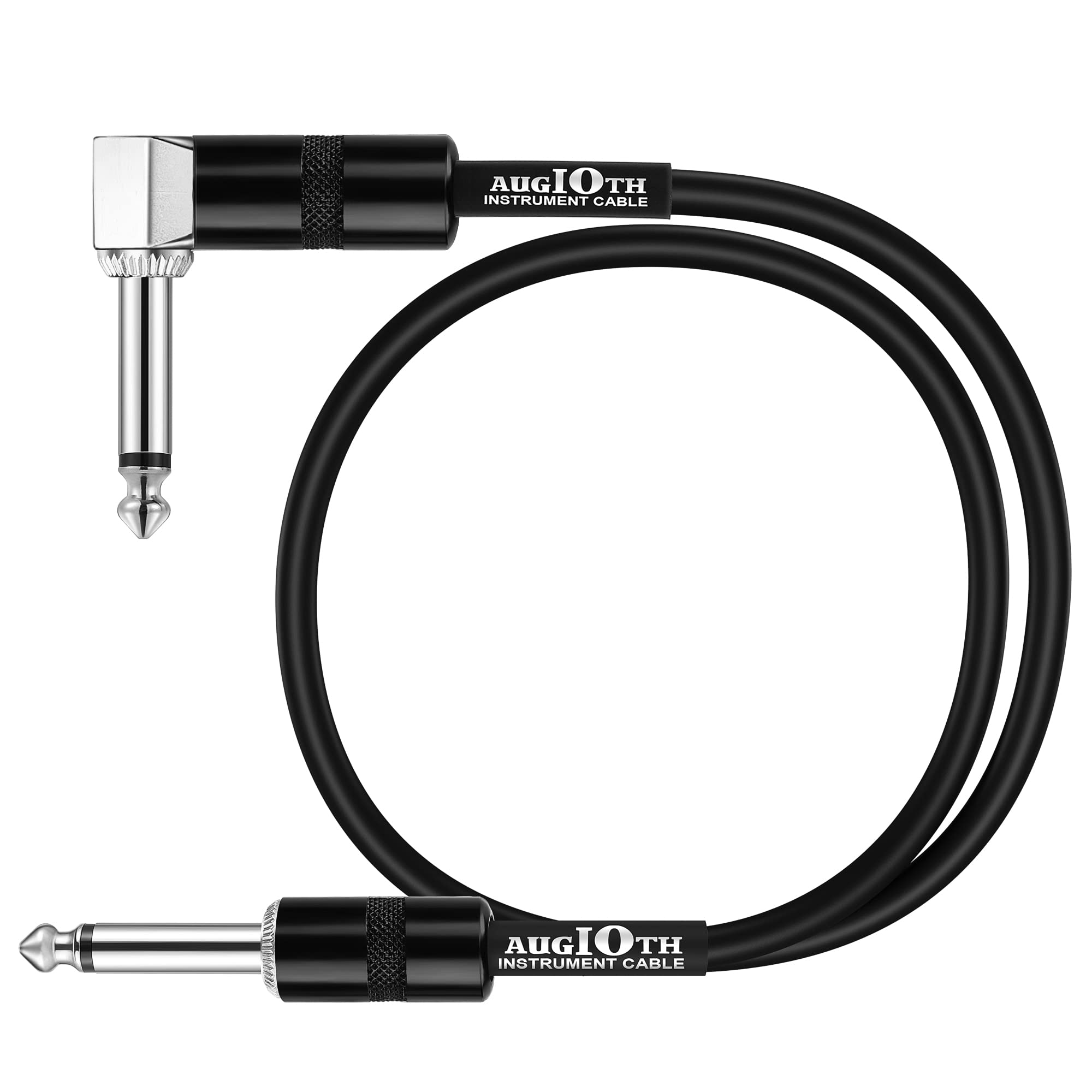 Augioth 12 Inch Guitar Patch Cable 30 Cm Performance Guitar Effect Pedal Cables Straight To Angled