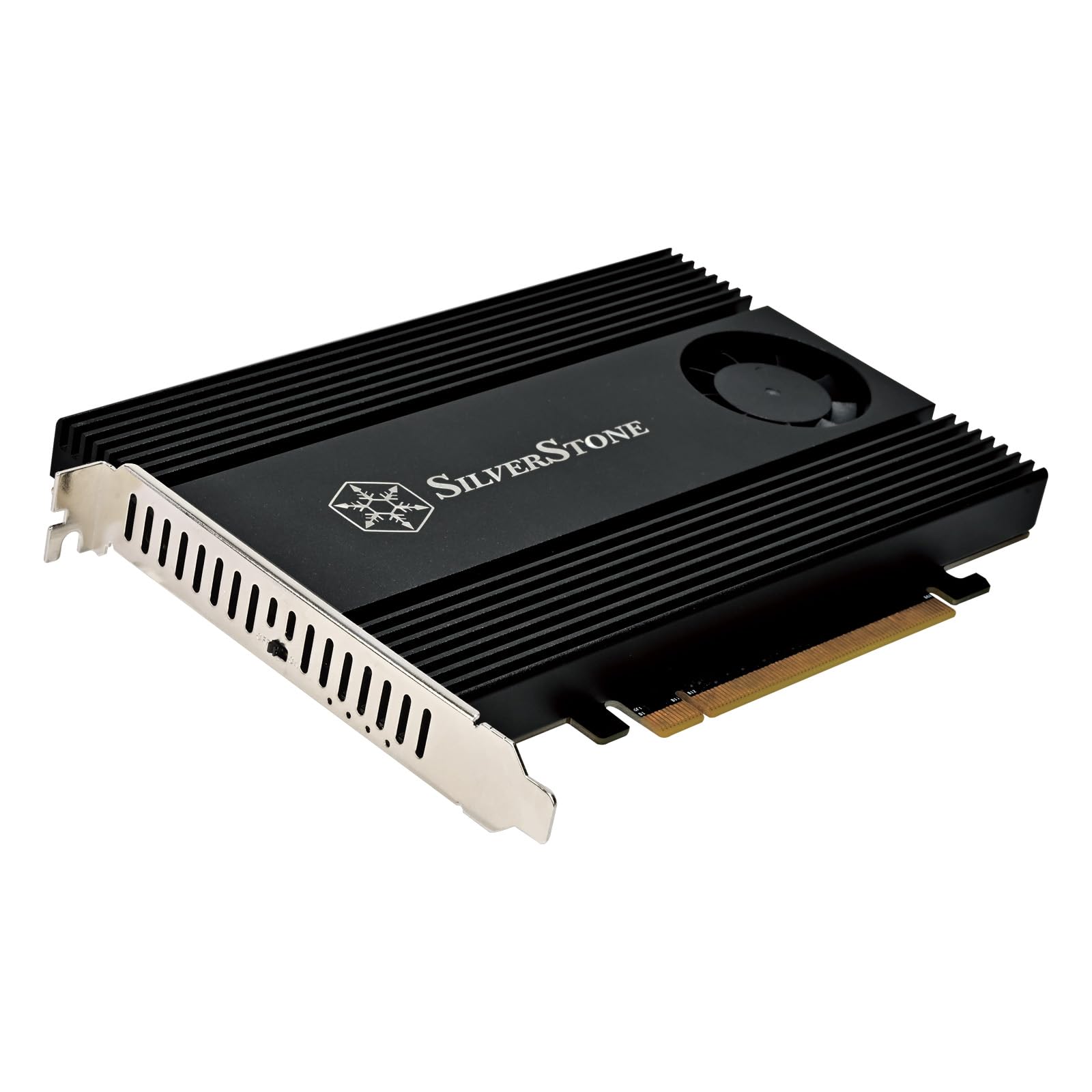 Silverstone AC ECM40 PCIe 4.0 x16 to 4 x M.2 NVMe SSD Adapter Card Retail