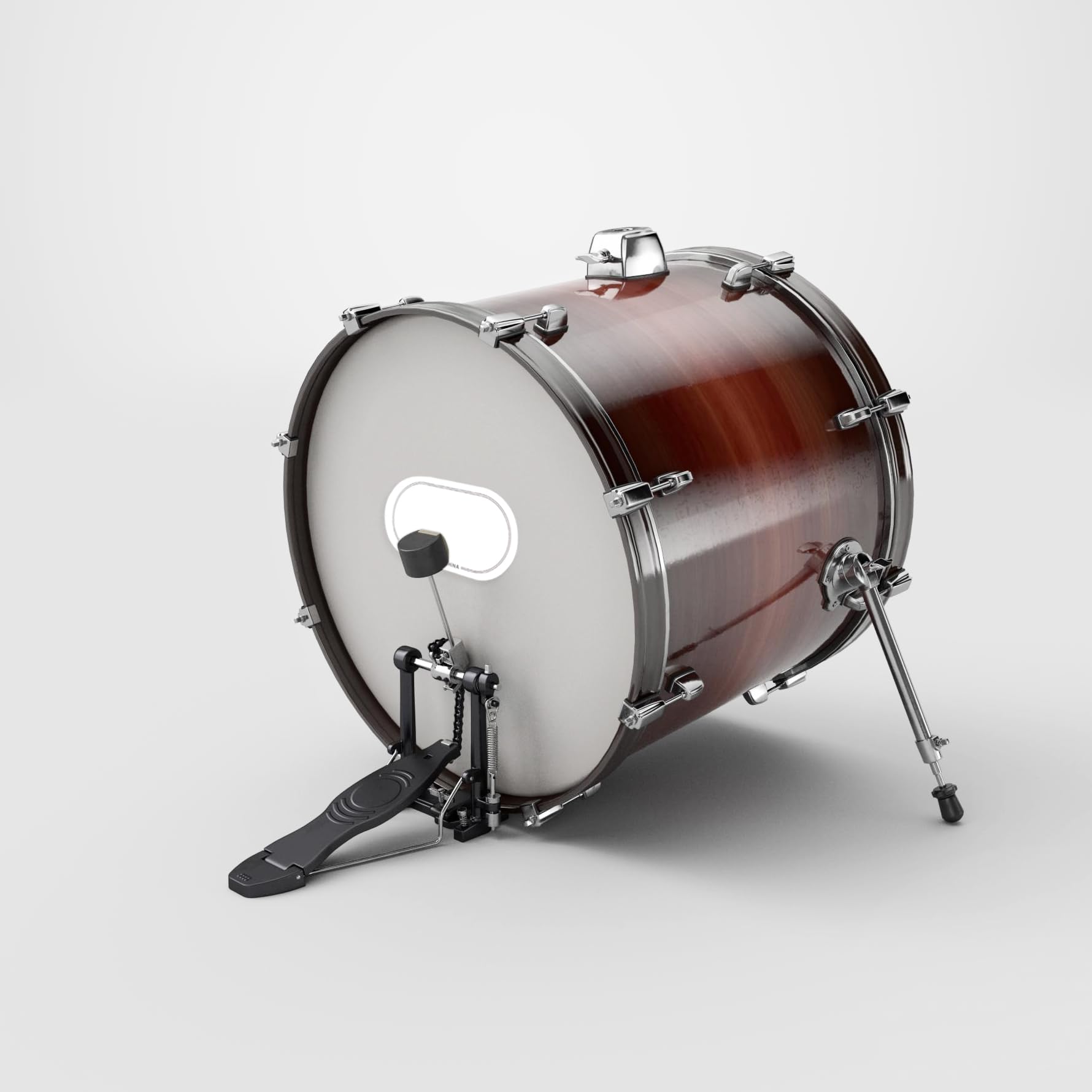 Rockhouse 4Pcs Bass Drum Double Pedal Patch, Self-Adhesive Drumhead Protector Stickers Mute Pad For Kick Drum Percussion Accesso