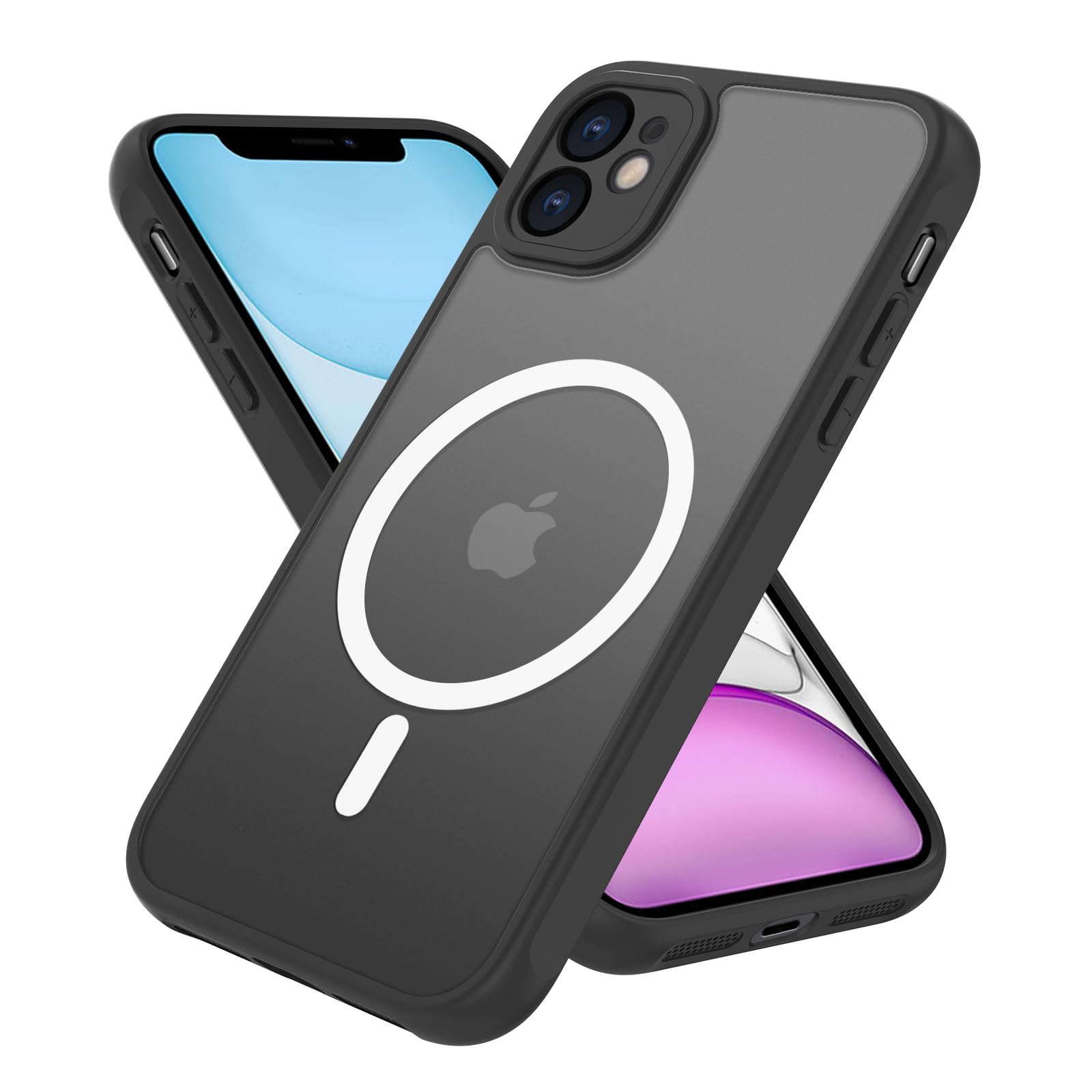 Pinlisheng Magnetic For Iphone 11 Case,Compatible With Magsafe,Military Grade Drop Tested, Shockproof Matte Finish Translucent H