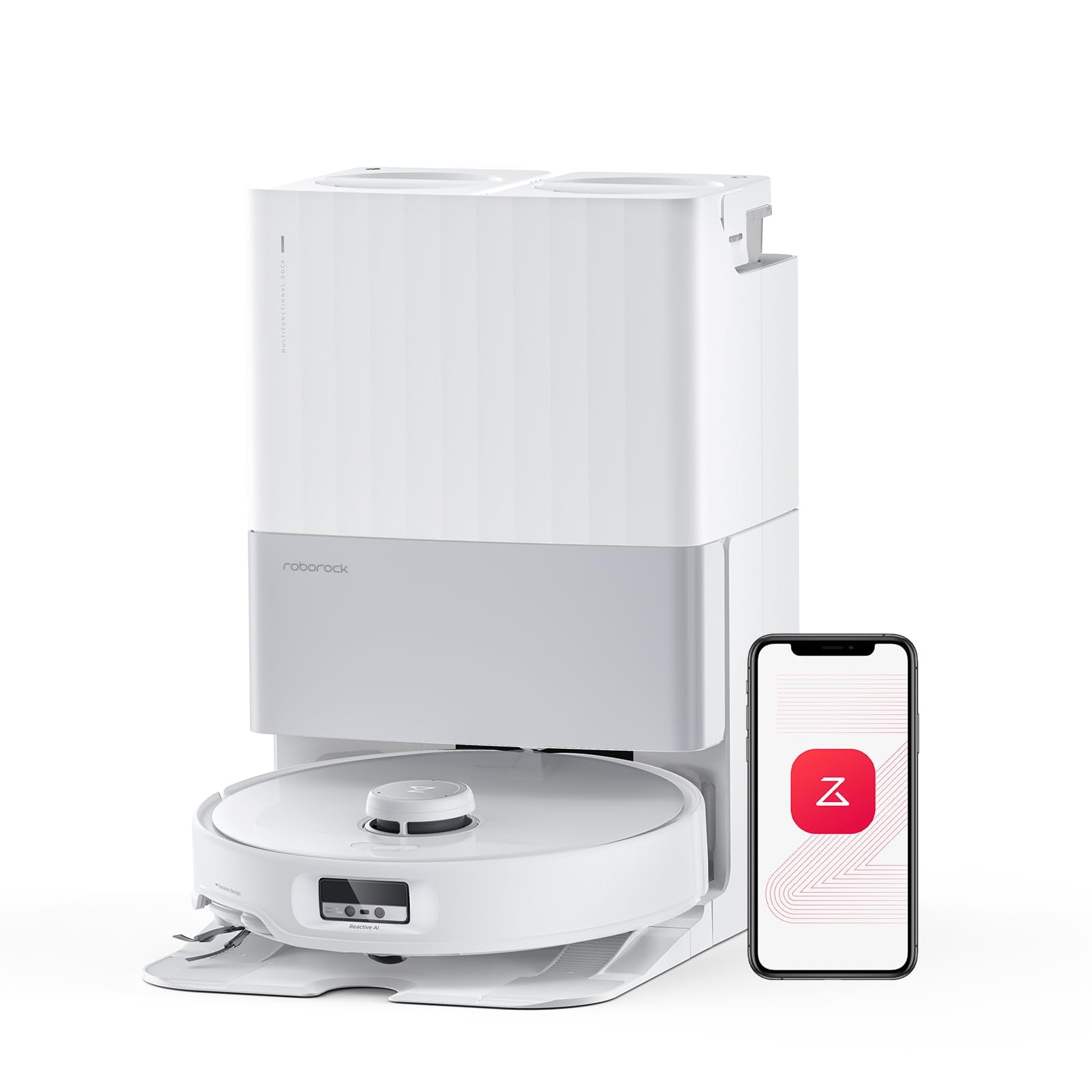 Roborock Qrevo Edge Robot Vacuum And Mop, 18,500Pa Suction, Zero Tangling, Flexiarm Arc Side Brush, Flexiarm Mop, Adaptilift Cha