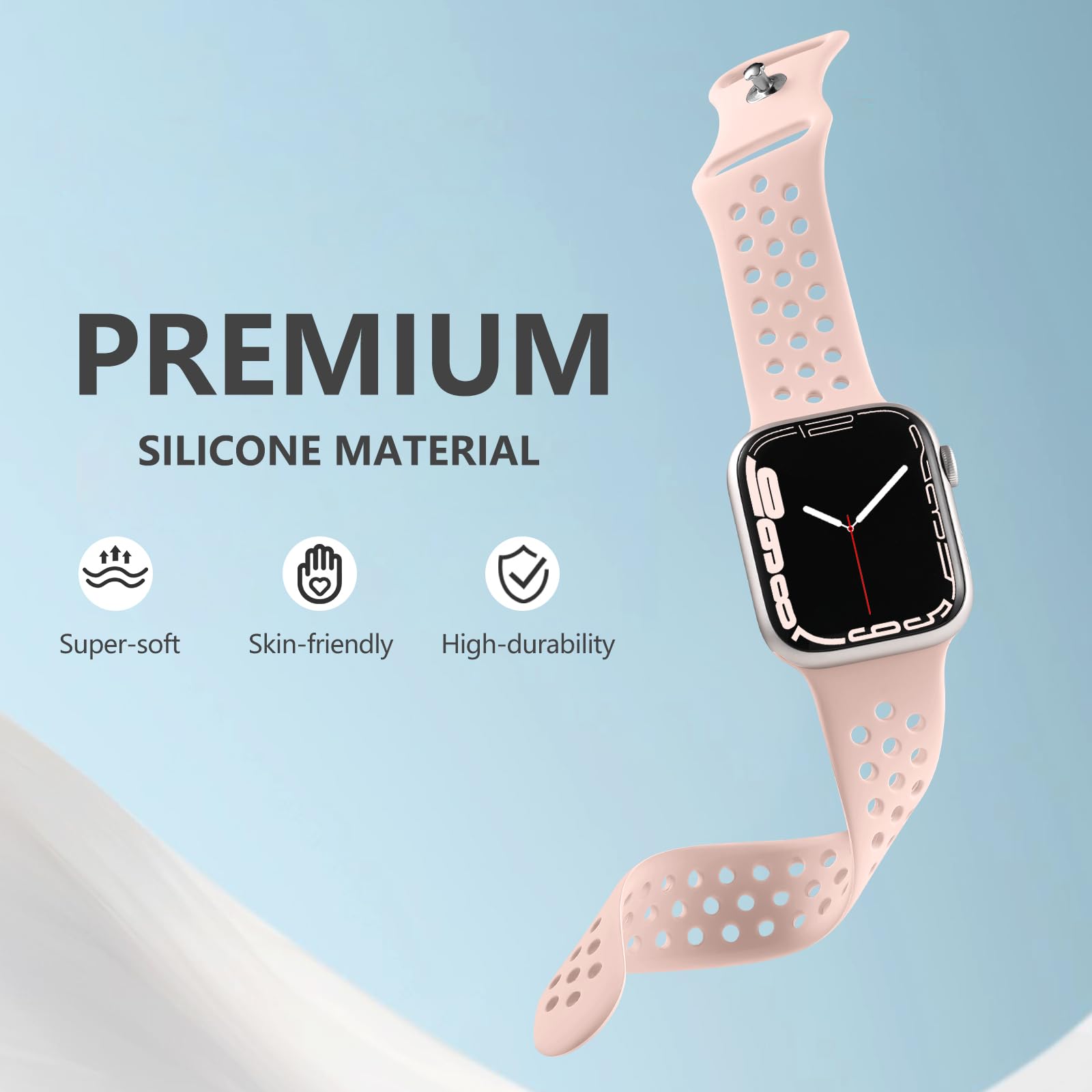 Getino Compatible With Apple Watch Band 44Mm 45Mm 42Mm 49Mm Iwatch Se Ultra Series 8 7 6 5 4 3 2 1 For Women Men, Stylish Durabl
