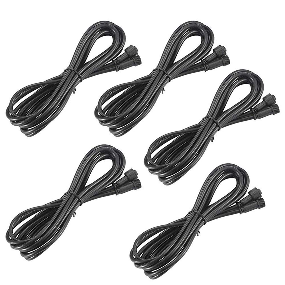 Fvtled Pack Of 5, 2M 6.56Ft 5Pin Extension Cable Wire With Male And Female Connectors At Both Ends For Rgbw Led Deck Light