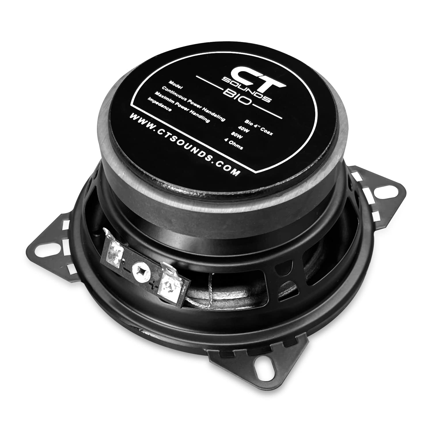 Ct Sounds Bio 4 Cox 4 Inch Coaxial Car Speakers, 160 Watts Max, Pair