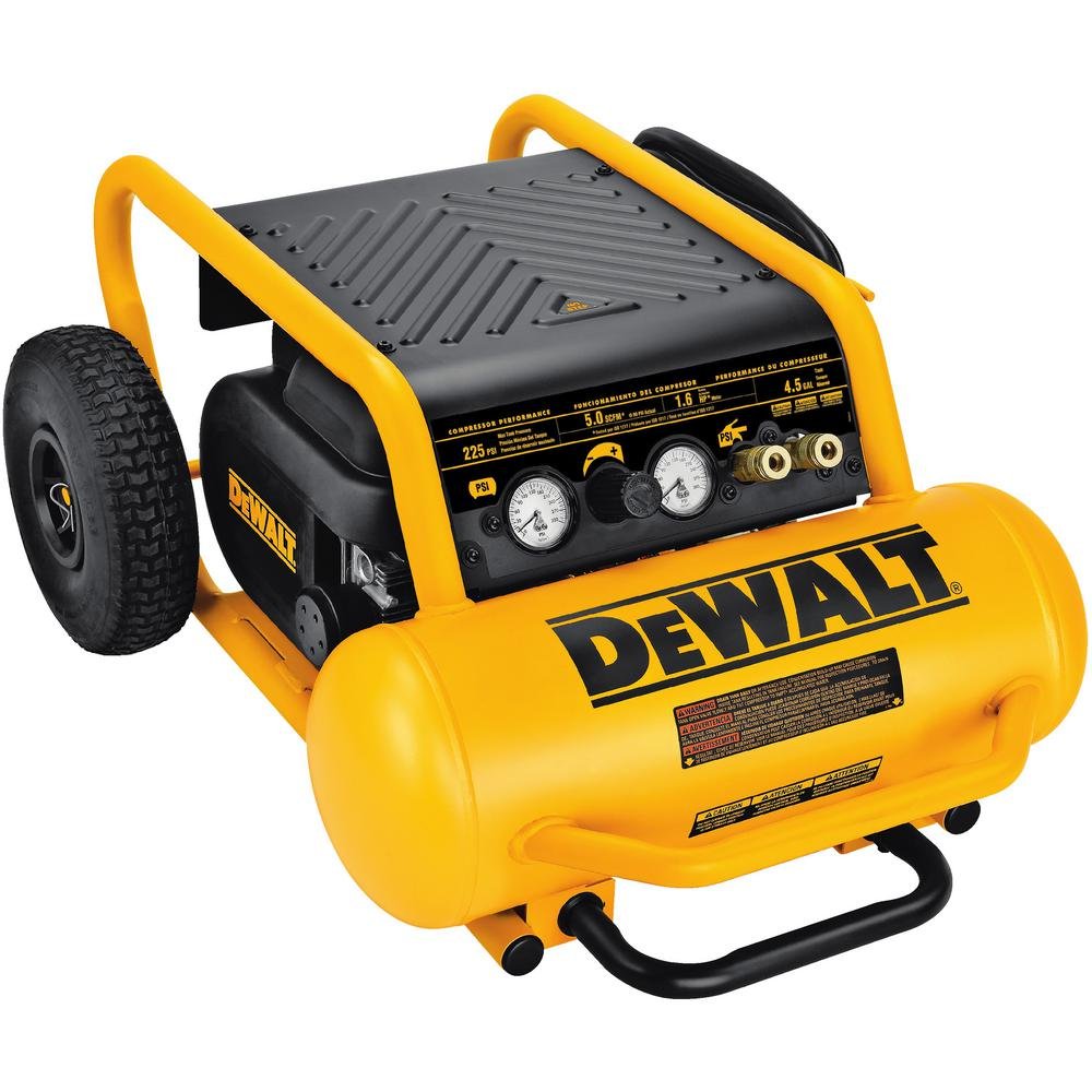 Dewalt D55146 1.6 Hp Continuous 200 Psi, 4.5 Gallon Compressor, 17 x 33.75 x 24.5