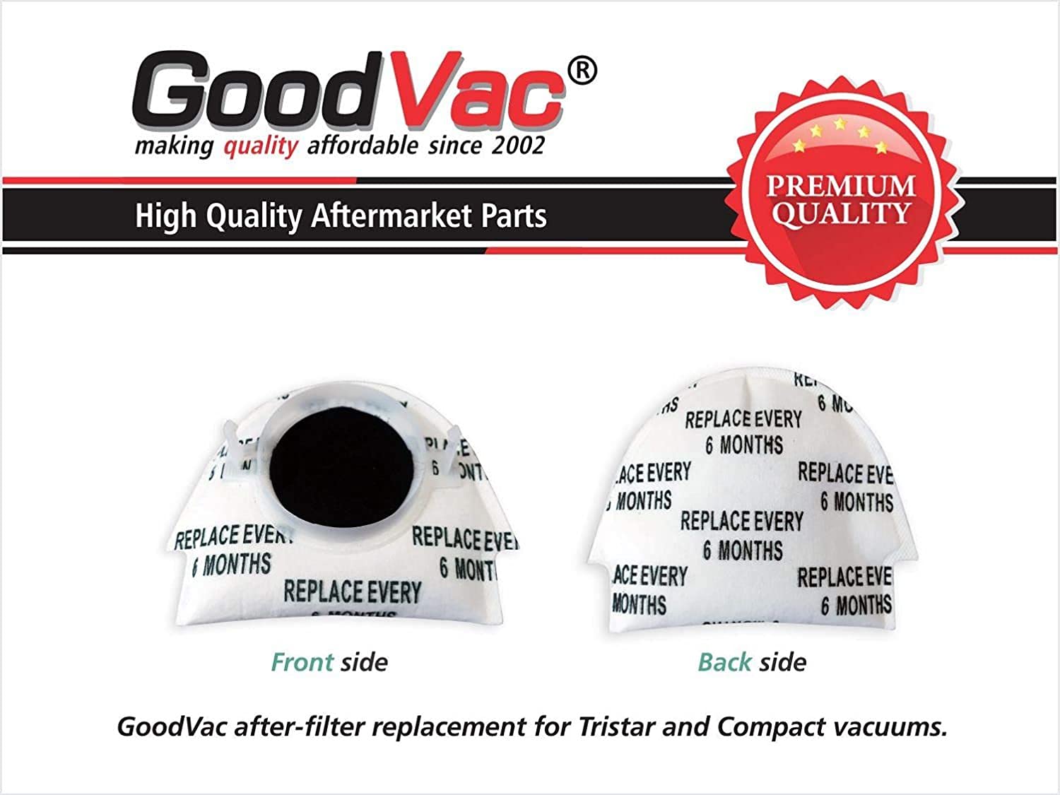 Goodvac Replacement For Tristar Vacuum Cleaner After Filter With Carbon Charcoal Attachment For 70306, A101, Exl, Mg Series (1)