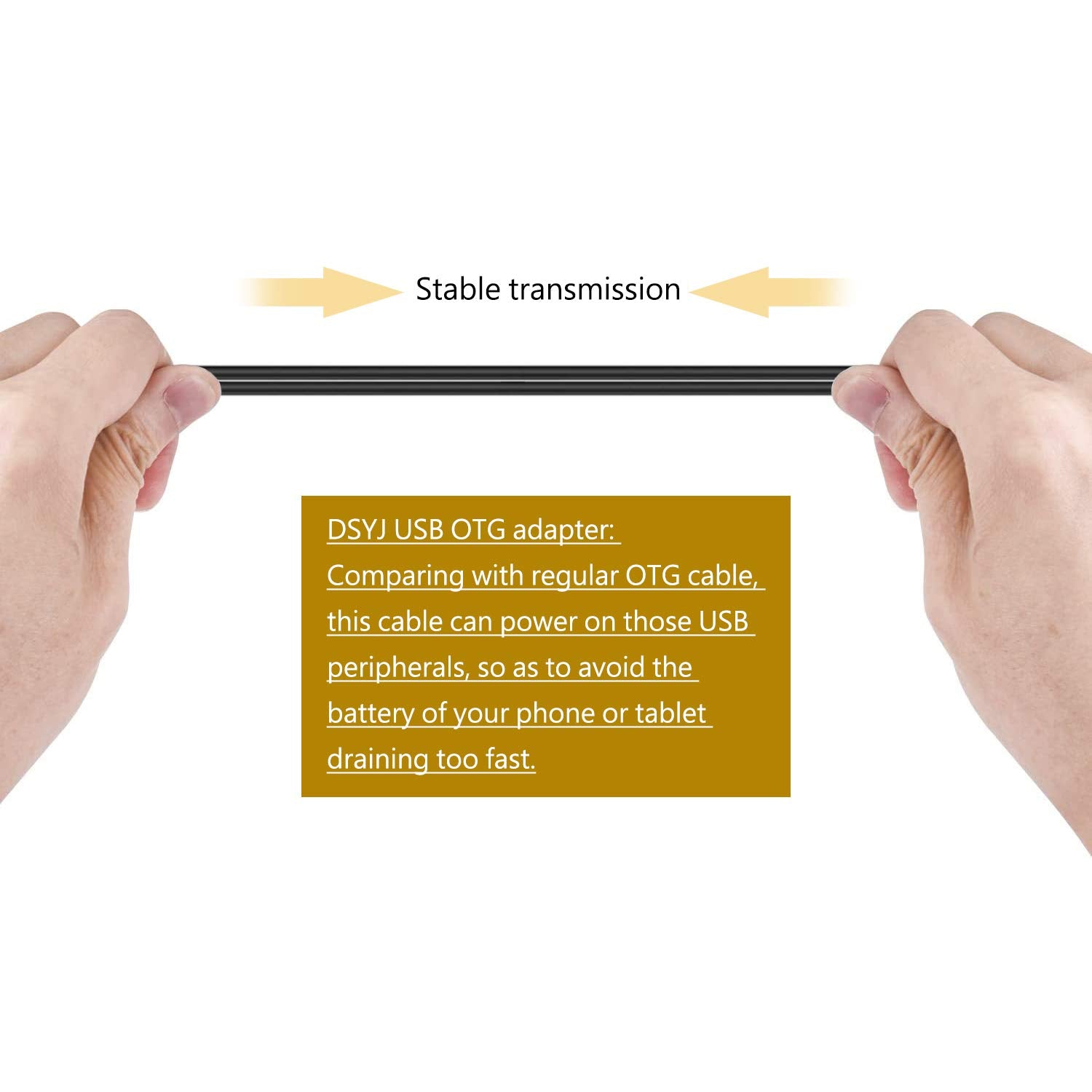 Dsyj Micro Usb Host Otg Cable With Micro Usb Power For Samsung S7 Edge, S6 Edge, S5, S4 & Nexus 10 9 7 4 Player + All Others 2 Pack