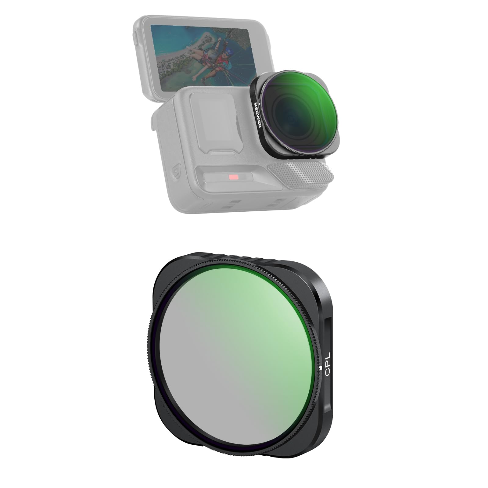 NEEWER CPL Filter Compatible with Insta360 Ace Pro Insta 360 Ace Pro 2, Action Camera Lens Filter Accessories, NOT Compatible wi