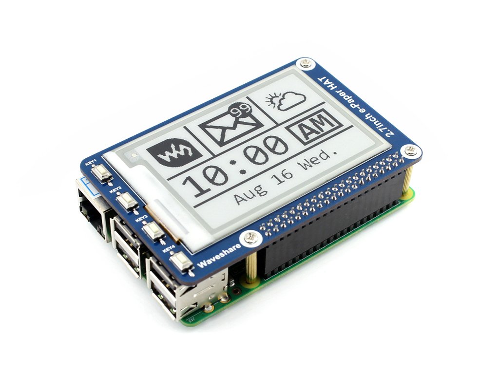 264X176 Resolution 2.7 Inch E Paper Display Hat E Ink Screen Lcd Module Spi Interface With Embedded Controller For Raspberry Pi