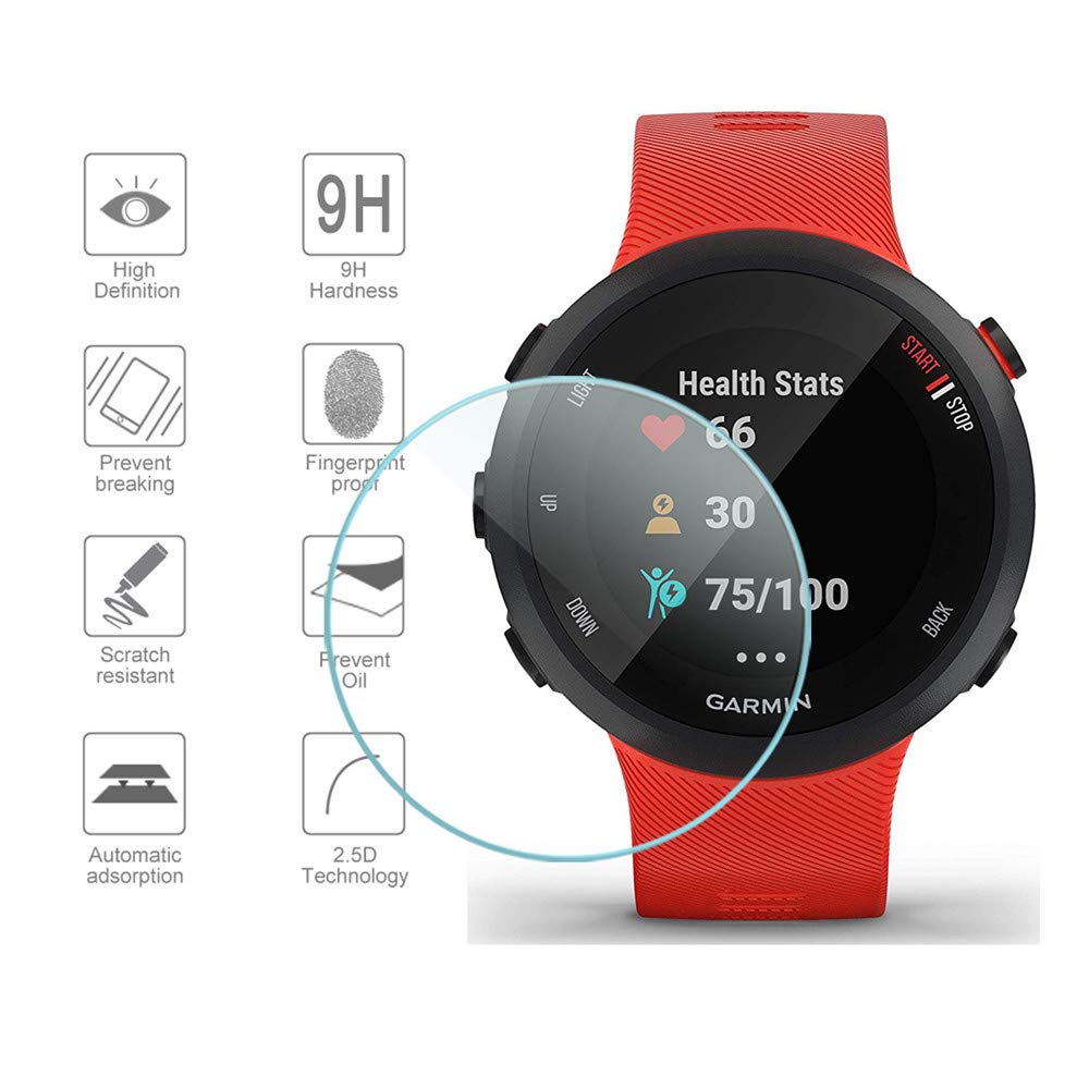 Suoman 4 Pack For Garmin Forerunner 55/45 / 45S Screen Protector Tempered Glass For Garmin Forerunner 55 / 45S / 45 [2.5D 9H Har