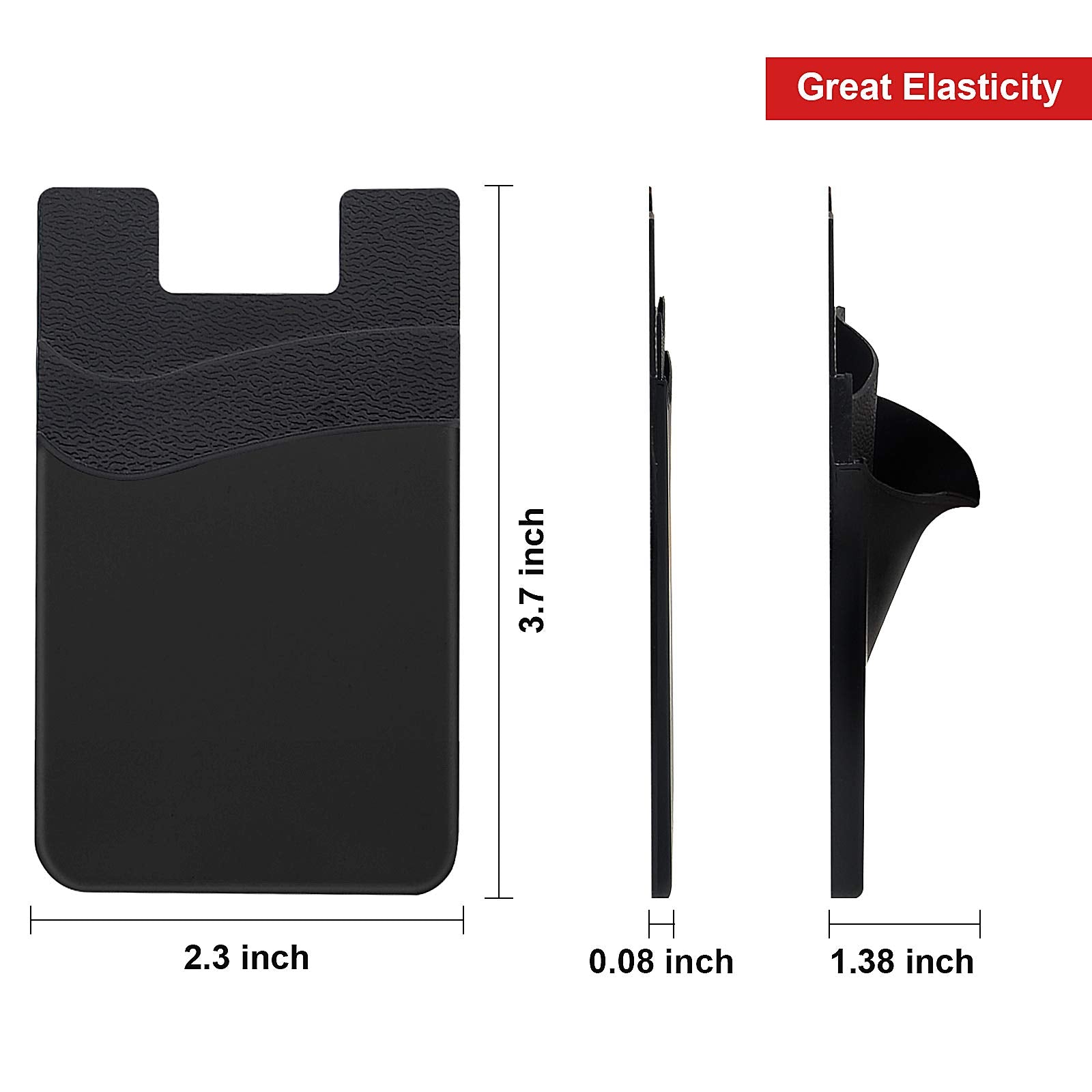 Senose Phone Wallet, Phone Card Holder Stick On Silicone Credit Card Holder For Back Of Phone, Business Card & Id Compatible For