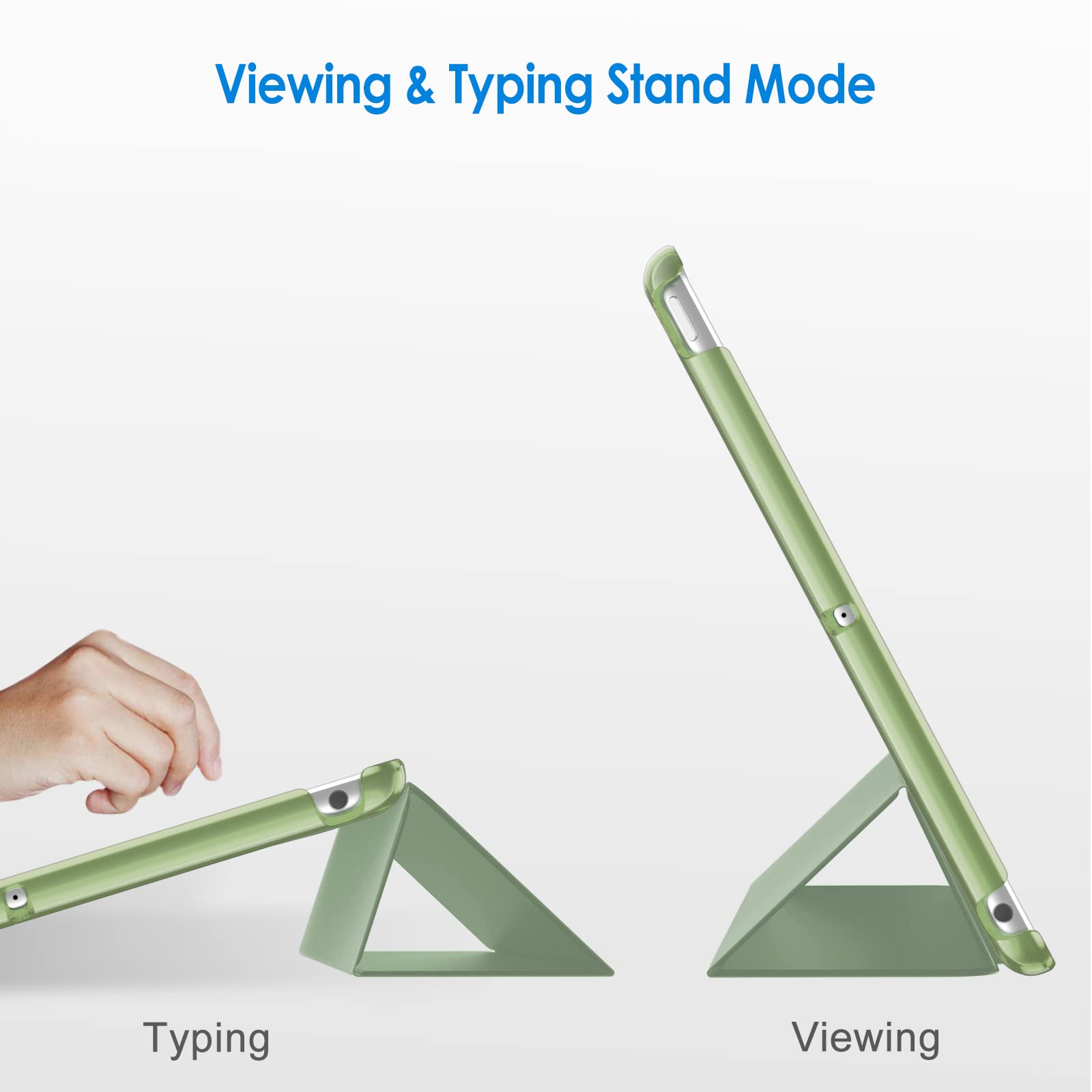 Jetech Case For Ipad (9.7-Inch, 2018/2017 Model, 6Th/5Th Generation), Smart Cover Auto Wake/Sleep (Matcha Green)