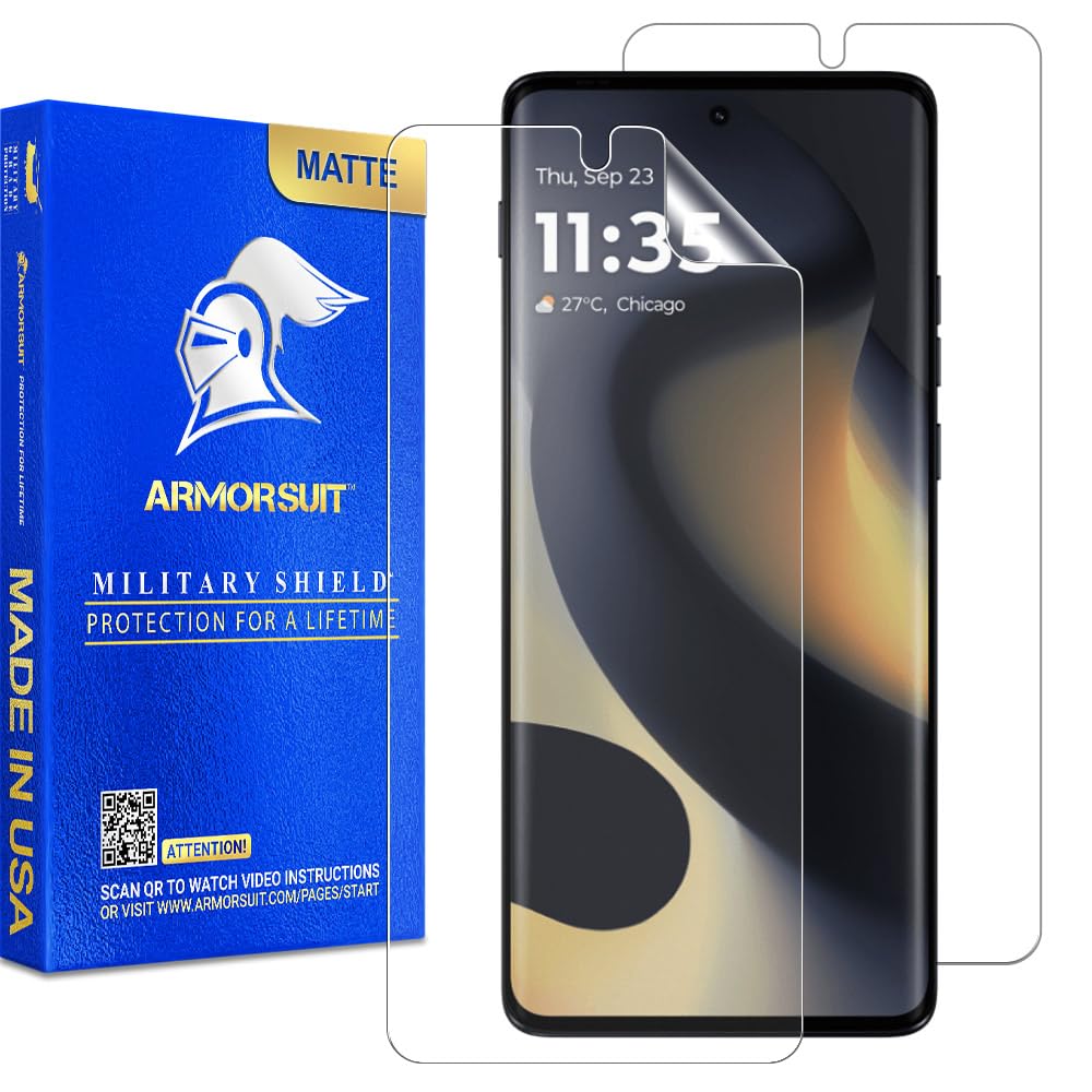 ArmorSuit 2 Pack Paper-Feel Texture Screen Protector for Motorola Edge (2024) Case Friendly MilitaryShield Matte Film - Made in 