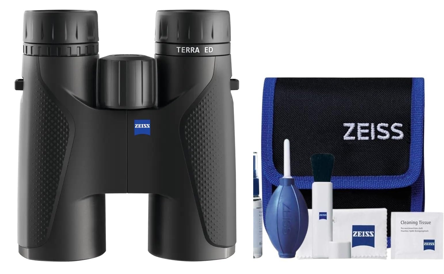 Zeiss 10X42 Terra Ed Binoculars & Cleaning Kit Combo (Black)