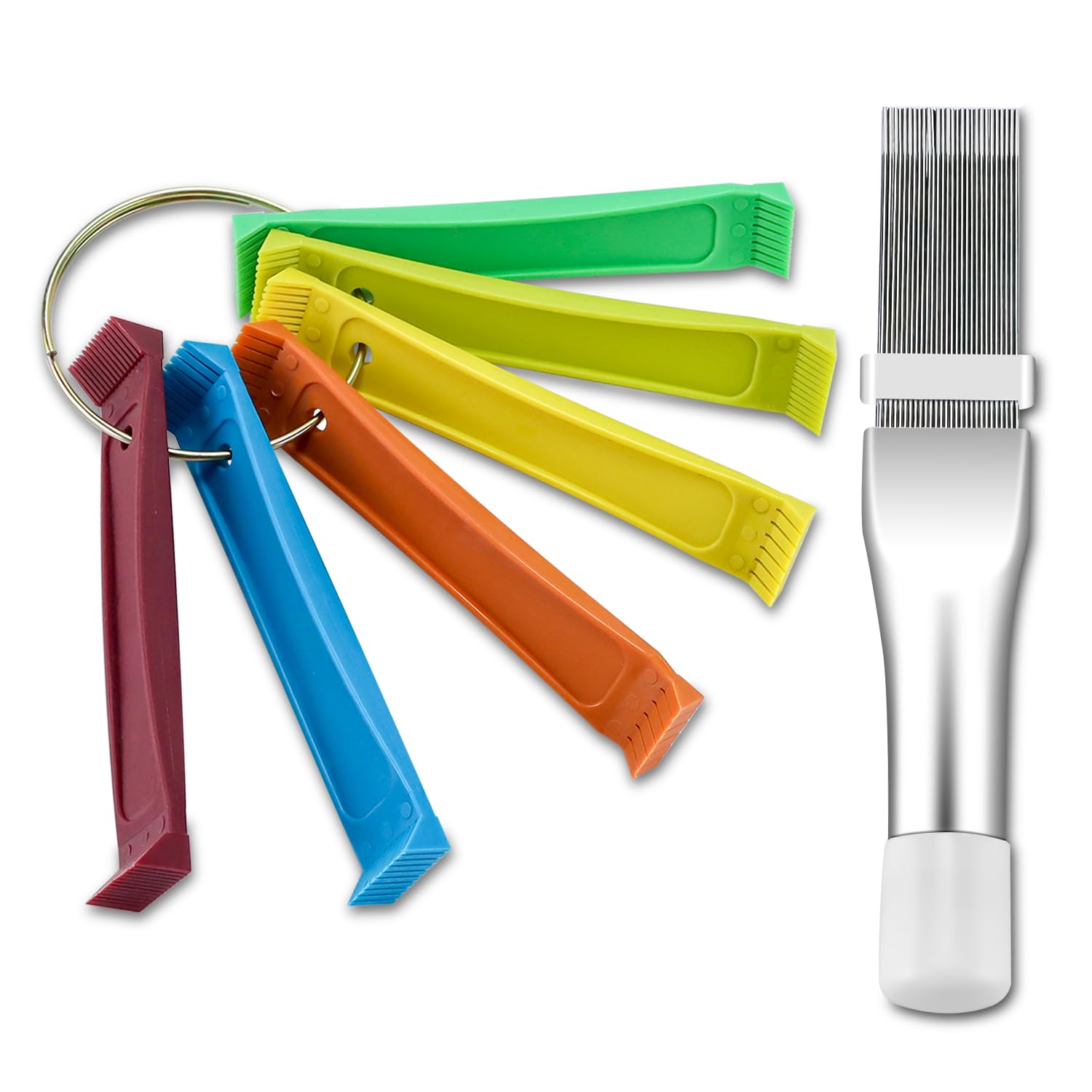 Cenipar 2Pcs Air Conditioner Condenser Fin Comb Set Include Fcr6 Fin Comb And Stainless Radiator Fin Comb Compatible With Air Co