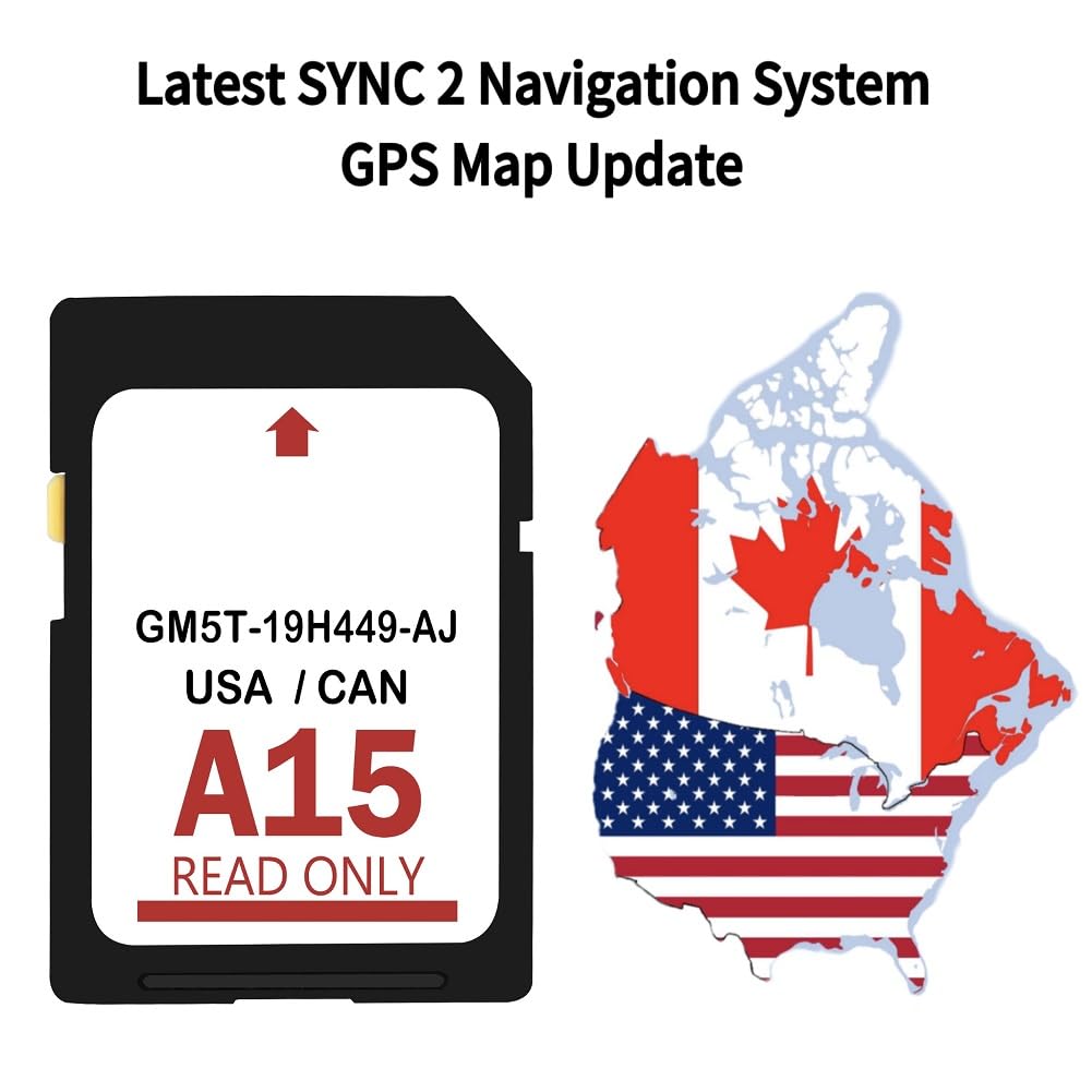 2024 Latest A15 Navigation Sd Card Compatible With Ford/Lincoln, F150 Explorer Fusion Expedition Escape Edge Mkc Mkz Mkx Sync Na