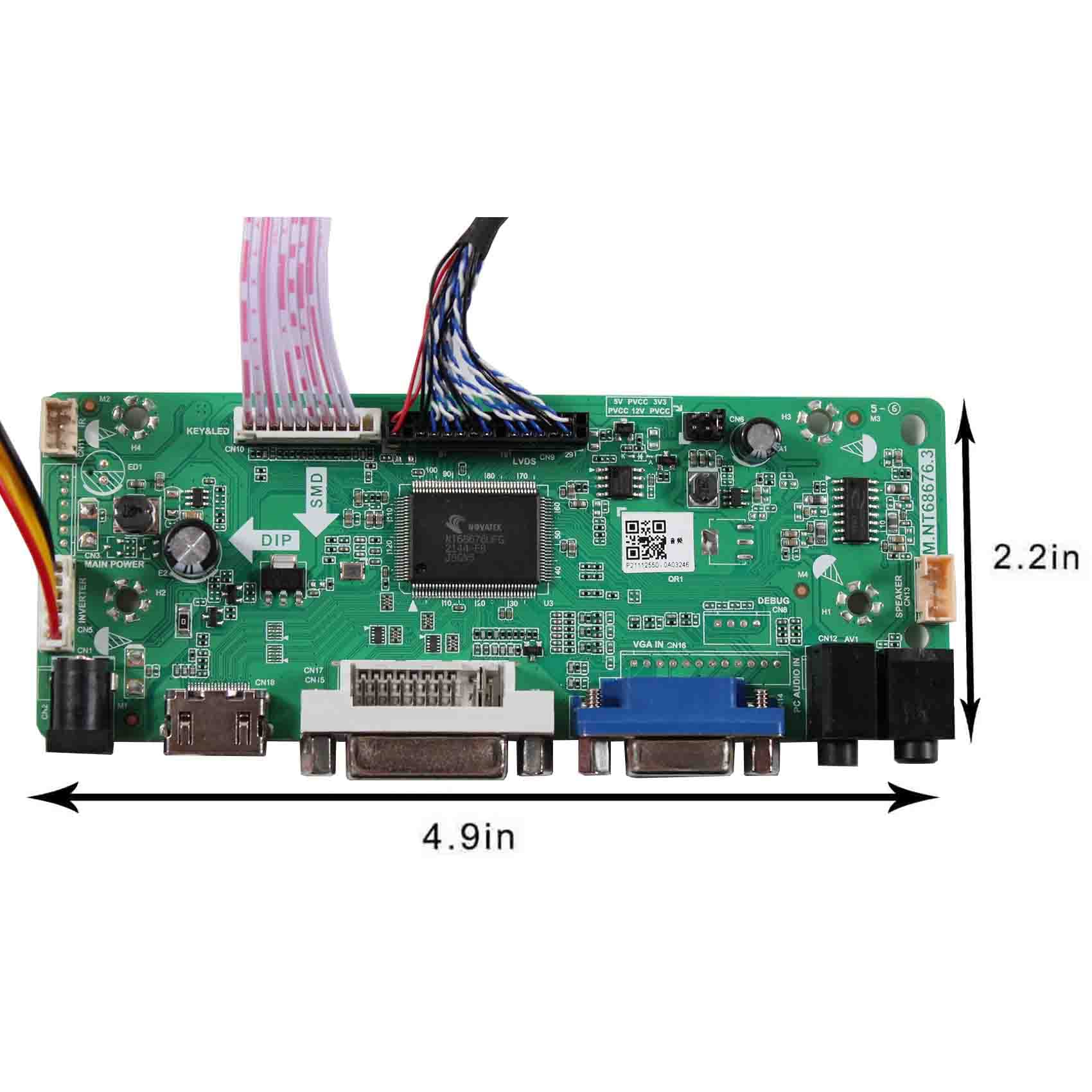 Vsdisplay Hd Mi Vga Dvi Audio Lcd Controller Board Kit For Ltm184Hl01 C01 1920X1080 15.6 17.3 Inch Panel Screen B156Hw01 V0 V4 V