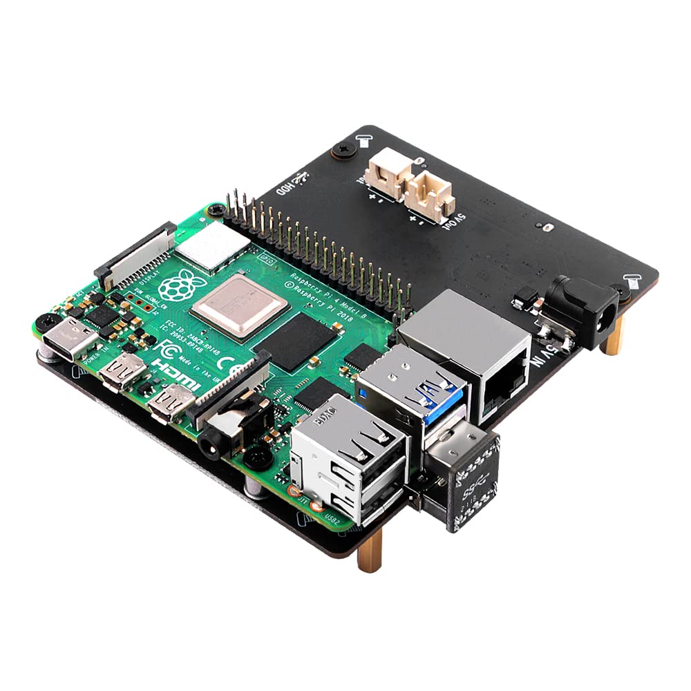 Raspberry Pi 4 Sata Storage, Raspberry Pi 4 Model B 2.5 Inch Sata Hdd/Ssd Expansion Board X825 V2.0 Usb3.0 Shield ( Only For Ras