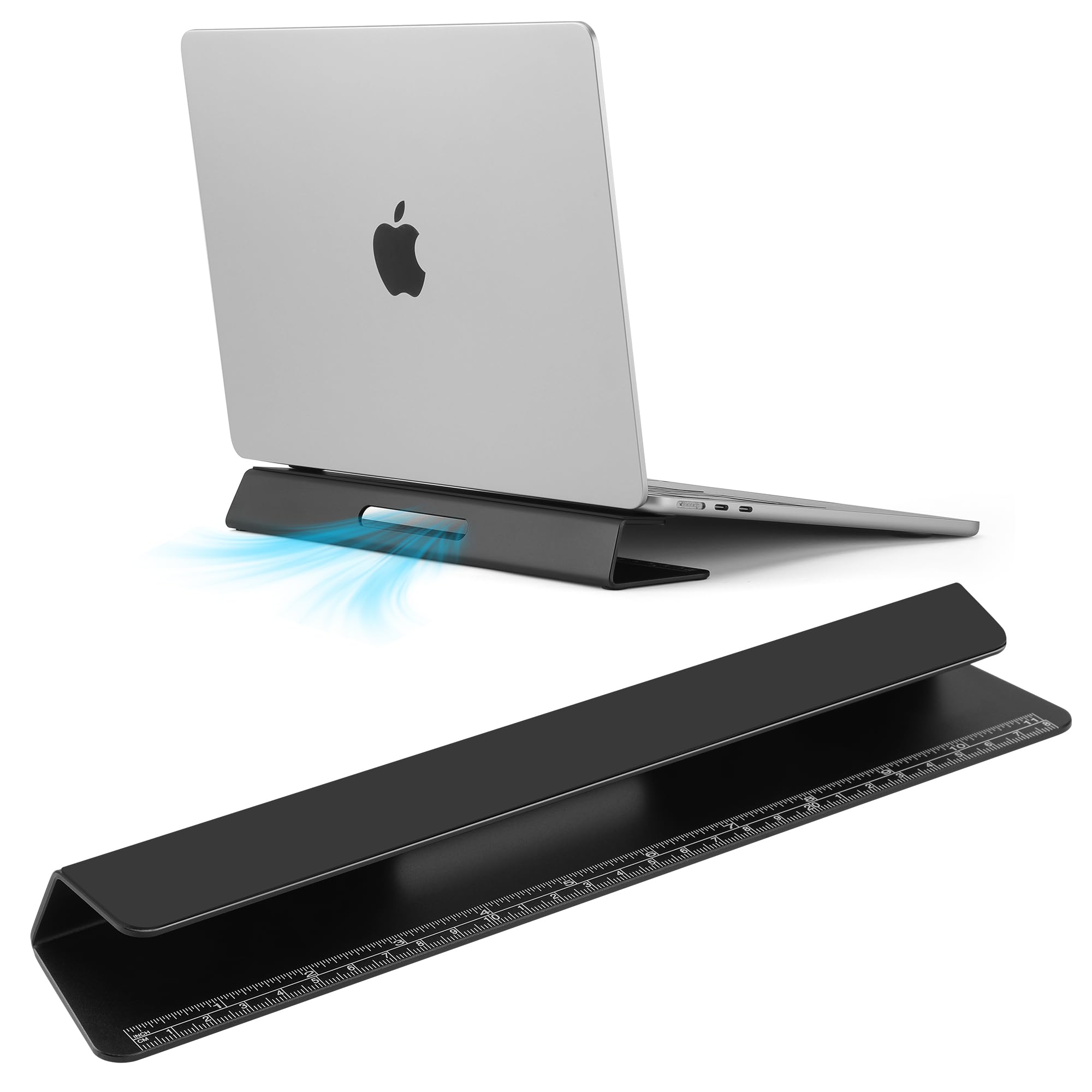 Psitek Laptop Cooling Stand Aluminium  Improved Cooling, Ergonomics, Stability, And Versatility   Compatible With Macbook And Al