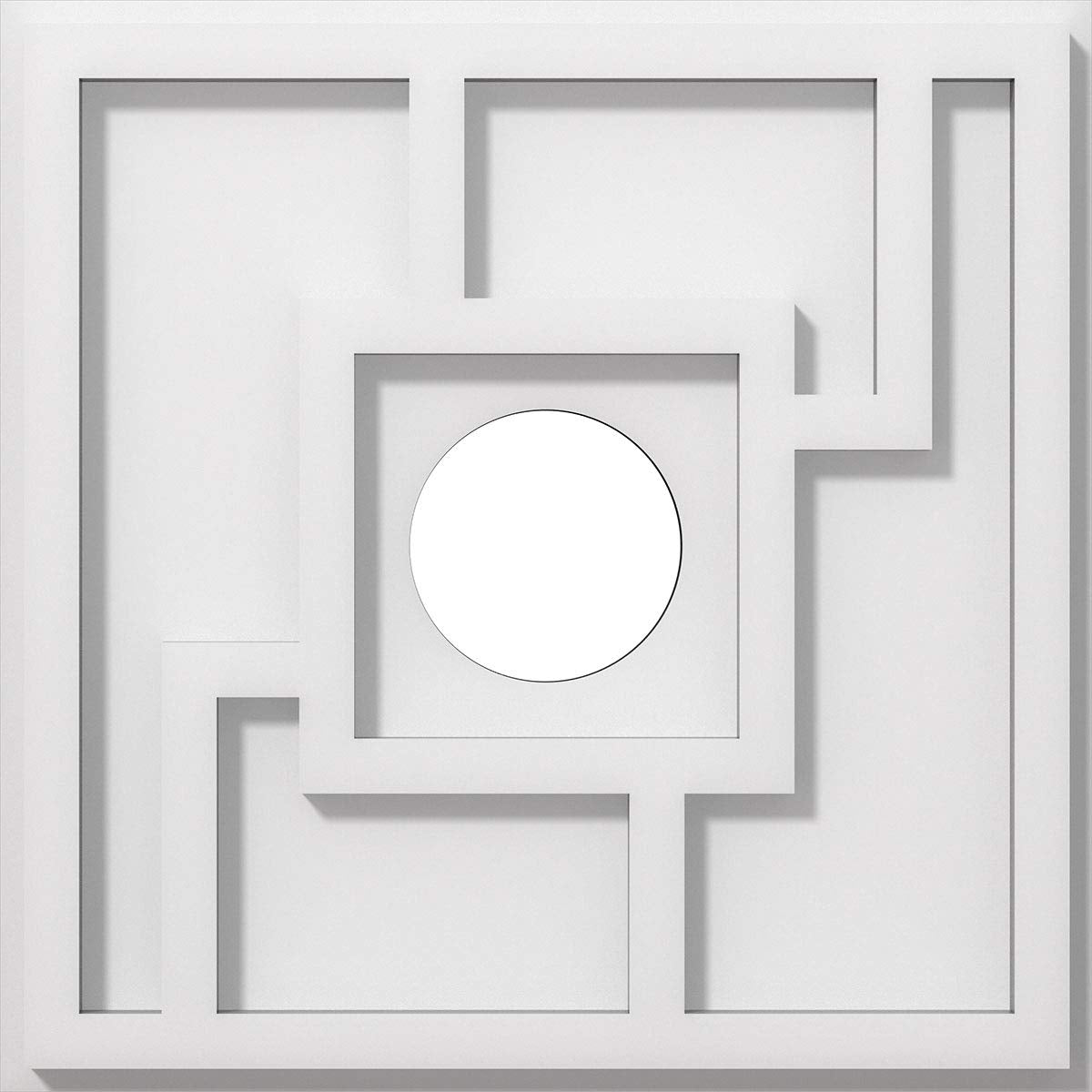 Ekena Millwork Cmp12Kx 03000 Knox Architectural Grade Pvc Contemporary Urethane Ceiling Medallions 12''Od X 3''Id X 4''C X 1''P