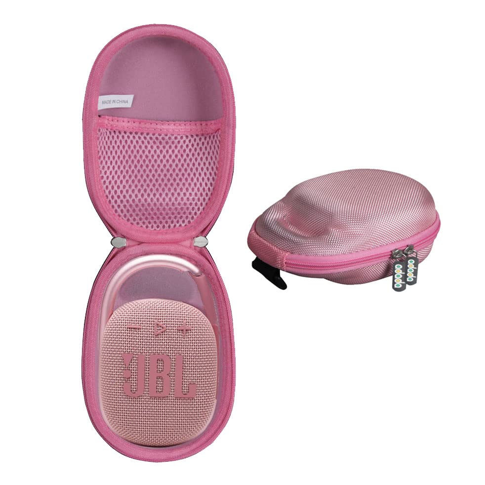 Adada Hard Travel Case For Jbl Clip 4/Jbl Clip 5   Portable Mini Bluetooth Speaker (Pink)