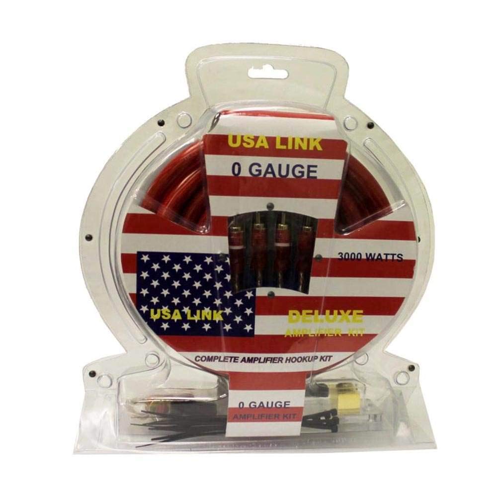 Qpower Usa Link Deluxe 0 Gauge 3000 Watt Car Amplifier Wiring Installation Kit