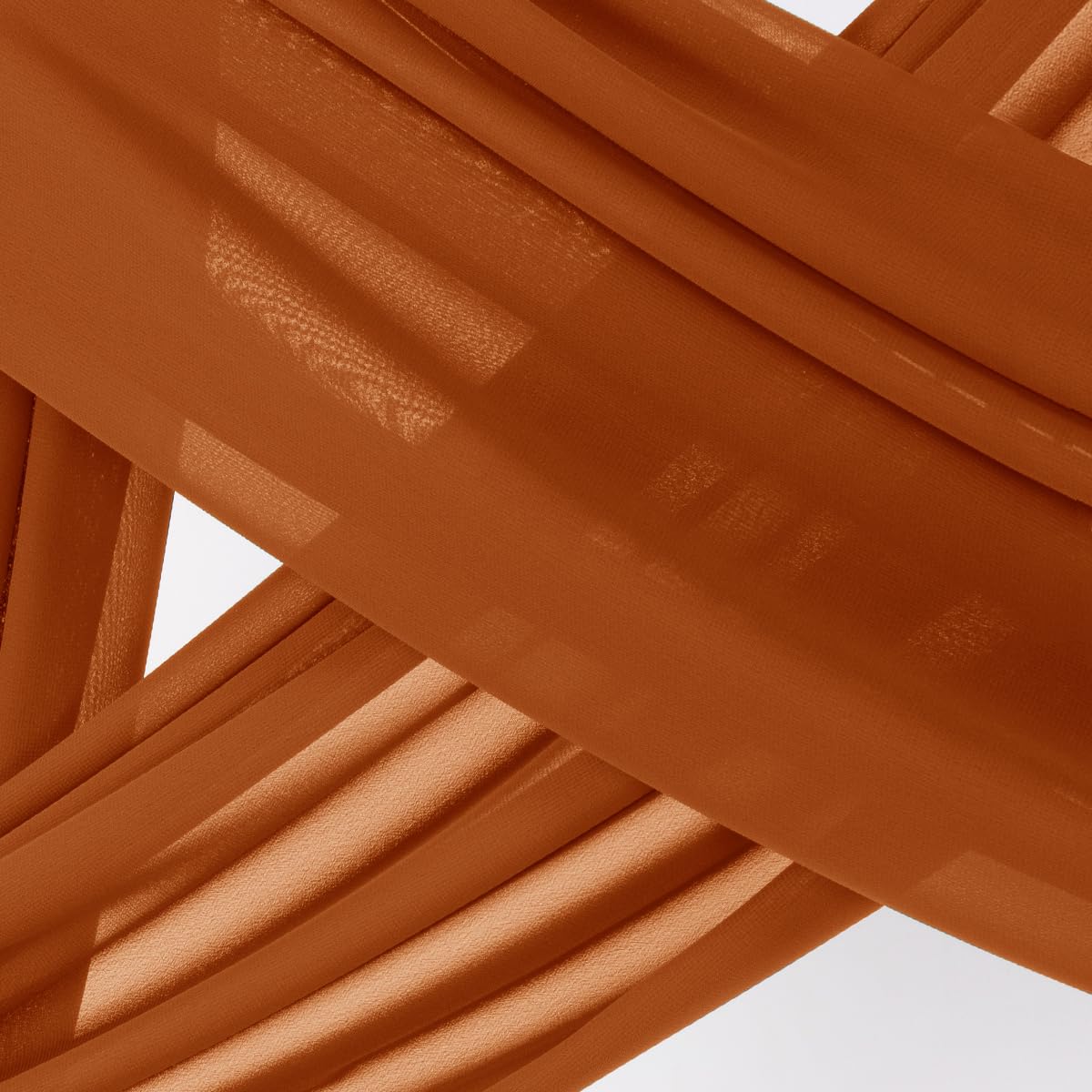 Socomi Wedding Arch Draping Fabric 2 Panels 29'' X 19Ft Terracotta Sheer Chiffon Curtain Drapes 6 Yards For Wedding Ceremony Bir