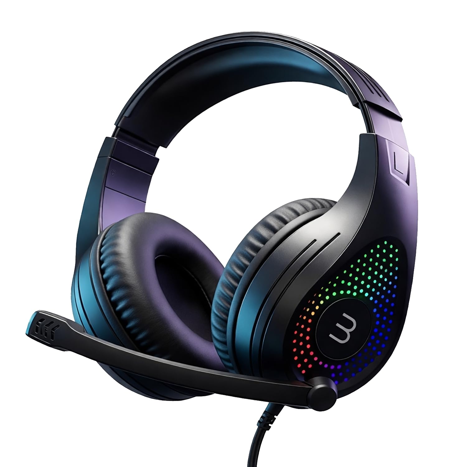 Bestor Rgb Wired Gaming Headset With Mic | 43Mm HiRes Audio Drivers 135 Rotatable NoiseIsolating Microphone | Dual Usb + 3.5Mm