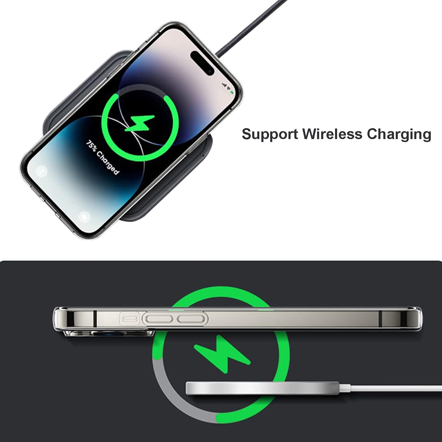 Tenoc Phone Case Compatible With Iphone 16 Pro Max, Clear Case Shockproof Protective Bumper Slim Cover For 6.9 Inch