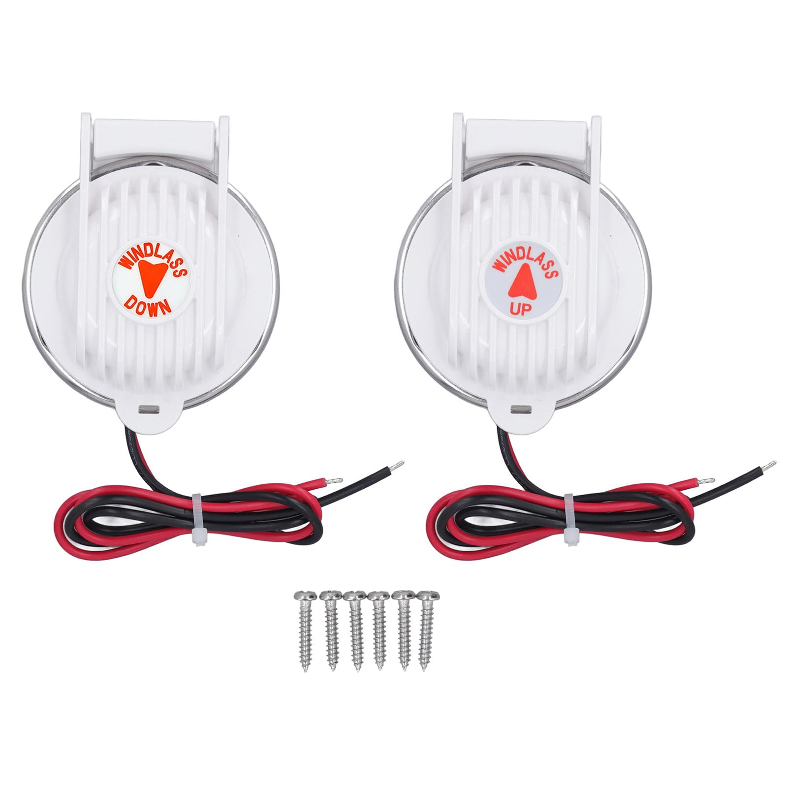 1 Pair Of Reel Foot Switch With Cover For 12V Or 24V Universal Up Down Switch For Deck Anchor, Pc And Stainless Steel Material,