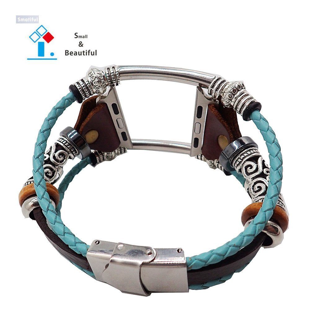 Smatiful Bands For Women, Adjustable Replacement Strap Band For Apple Watch 38Mm & 40Mm, Turquoise (Teal Green)